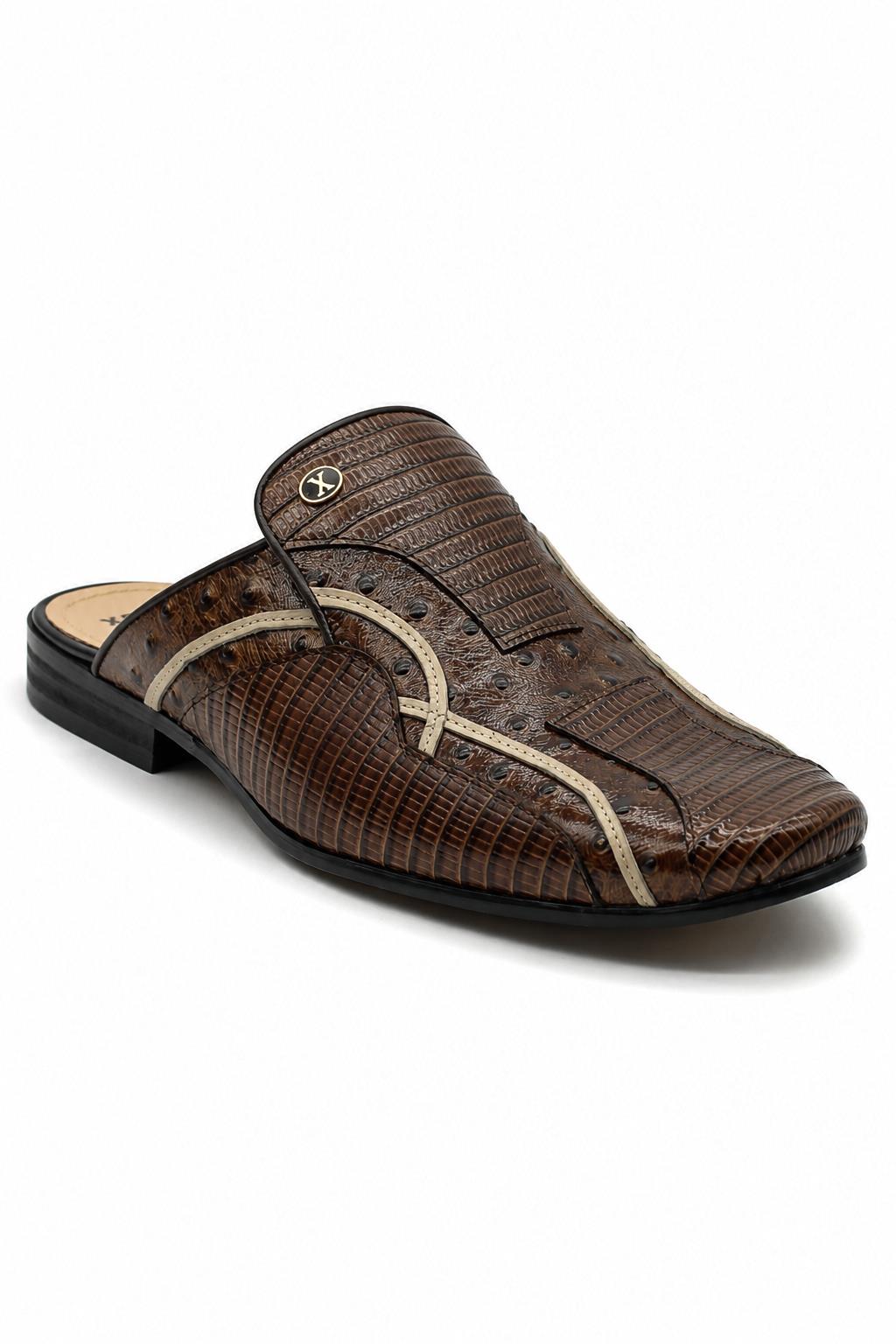 Men’s Glossy Brown Handmade Real Leather Half Shoes Sartorial Shoes