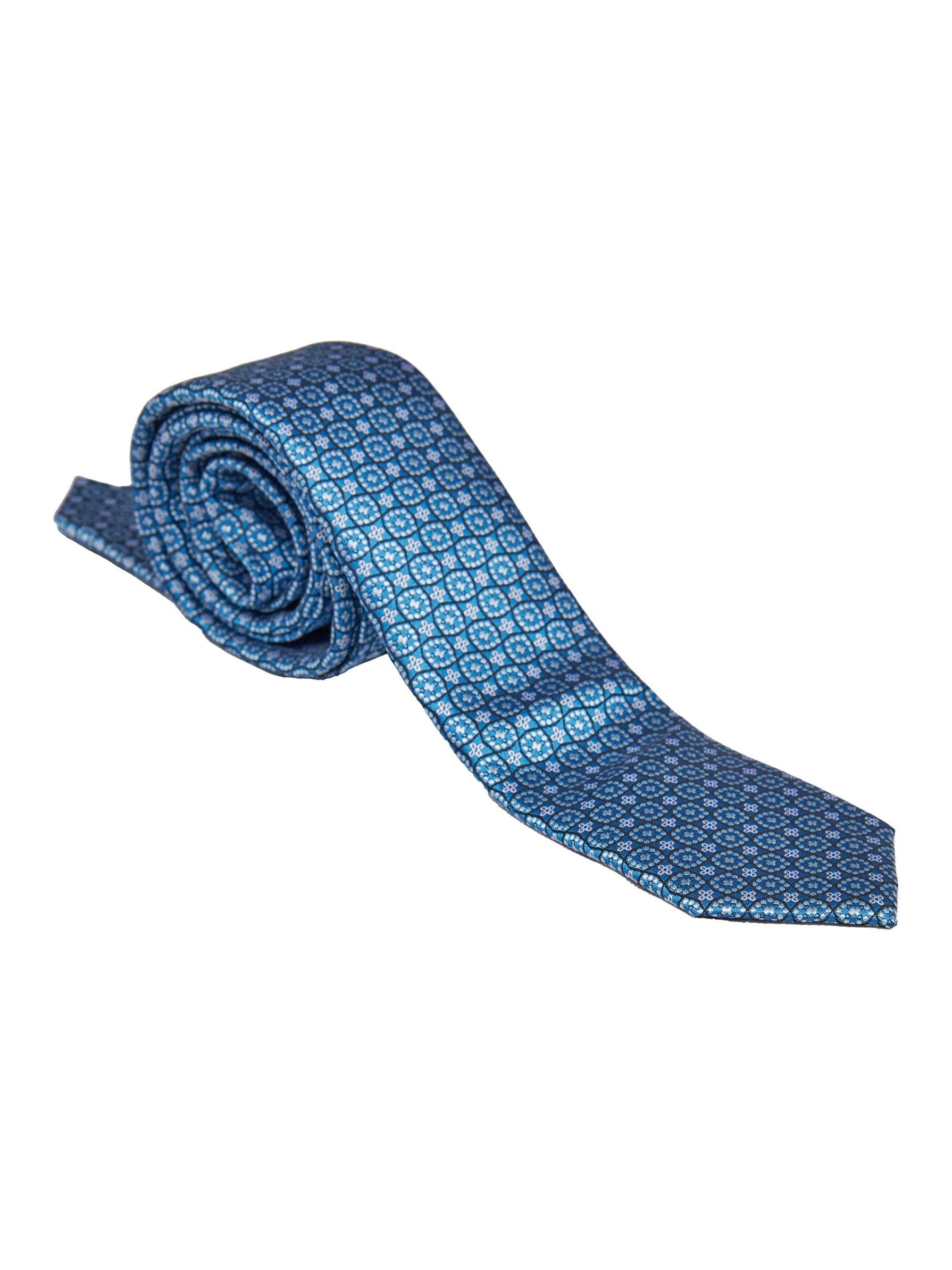 FROZEN BLUE MINI FLORAL NECK TIE SET