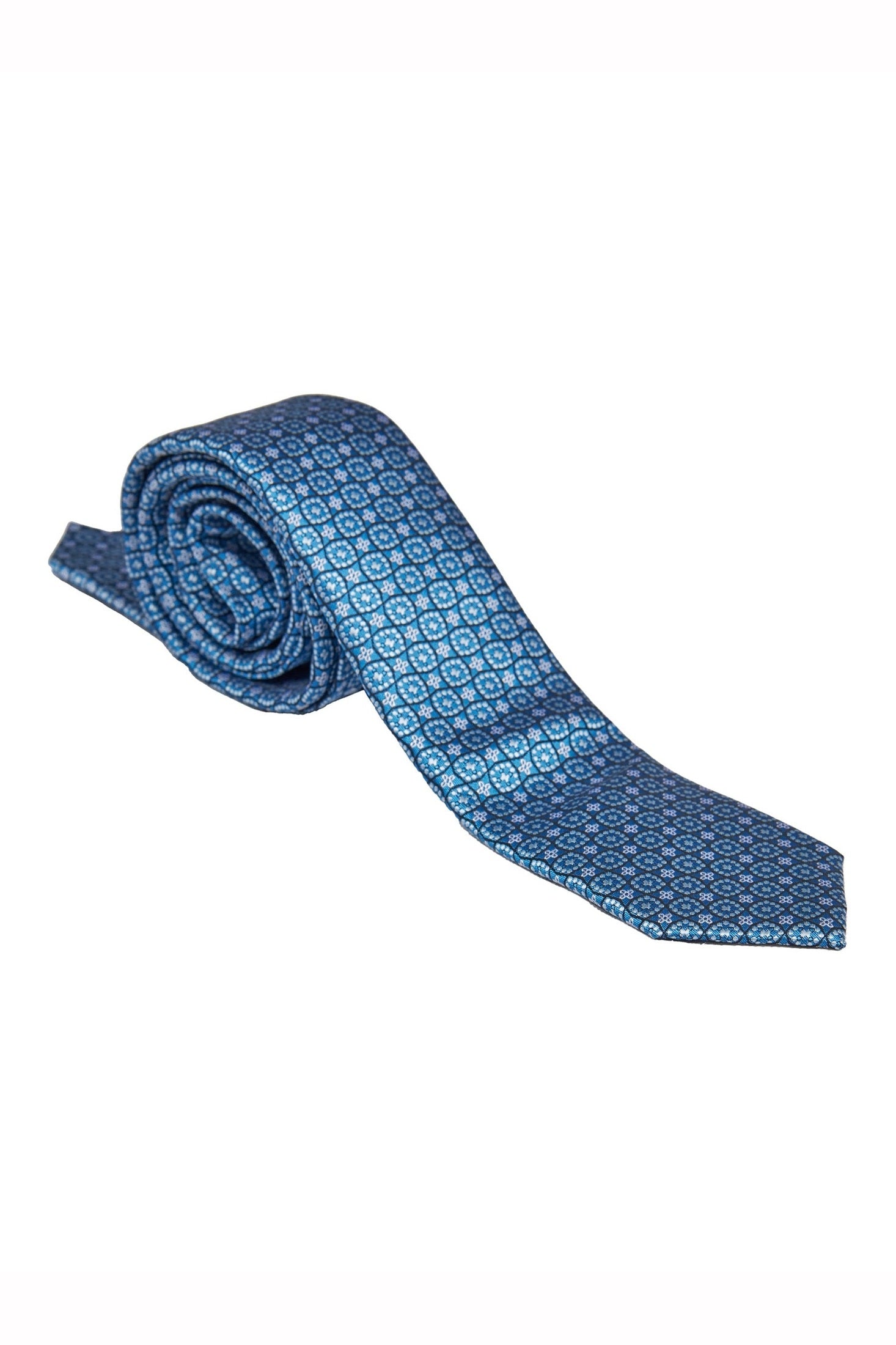 FROZEN BLUE MINI FLORAL NECK TIE SET