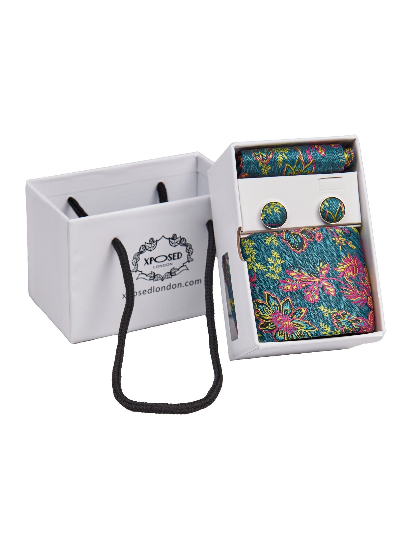 Floral Paisley Print Neck Tie Set