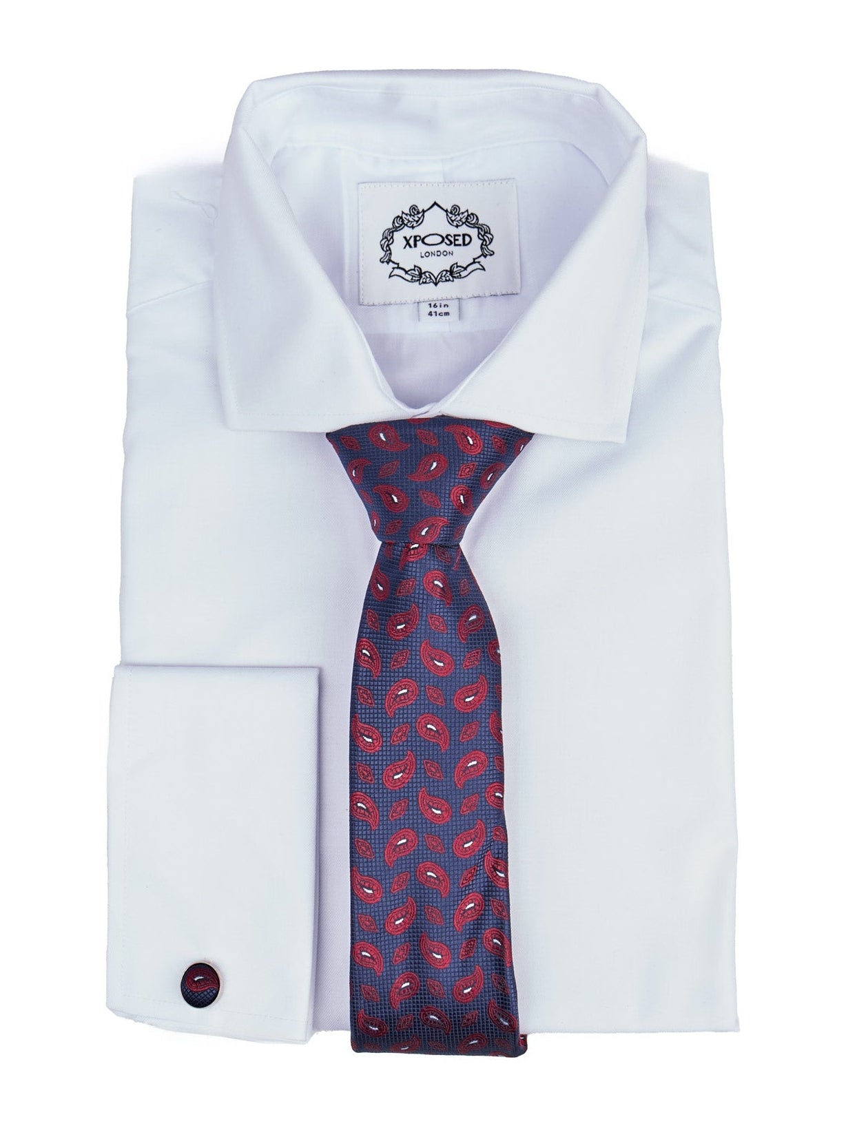 NAVY PAISLEY PRINT NECKTIE SET