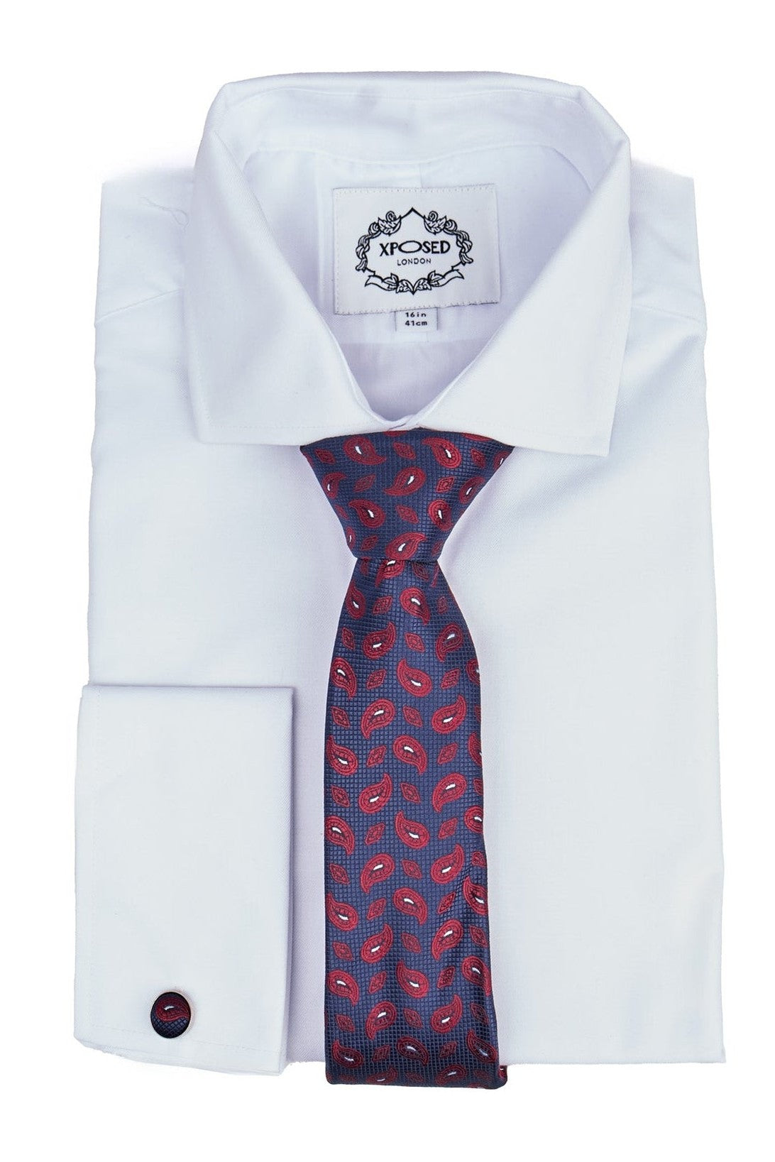 NAVY PAISLEY PRINT NECKTIE SET