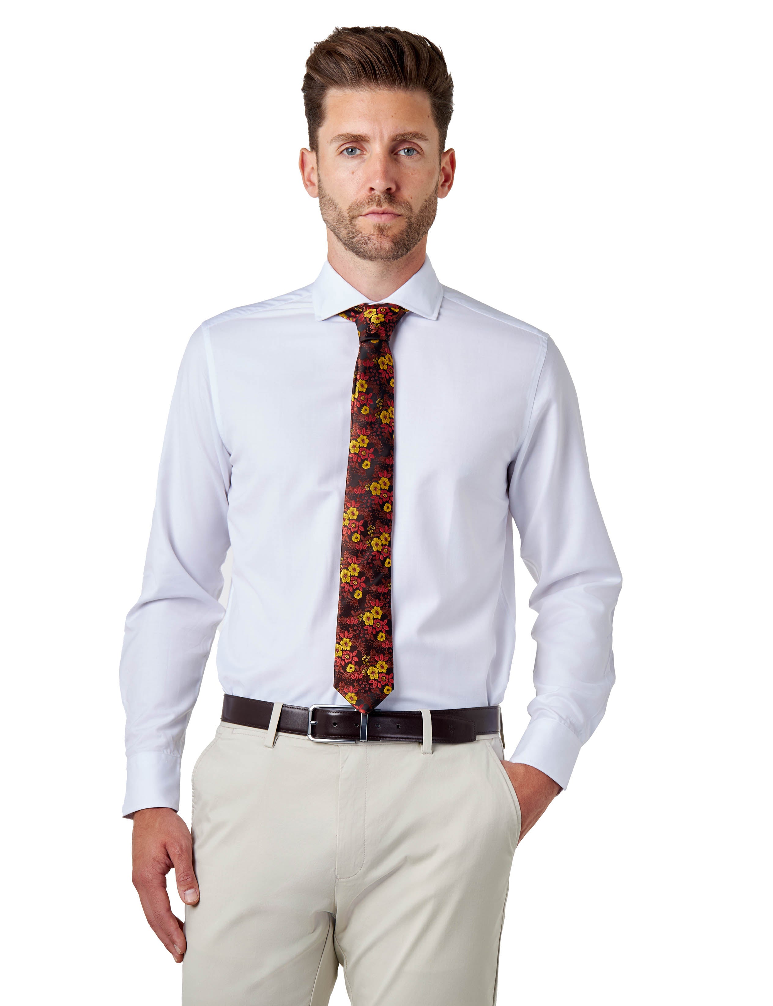 Mens White Dress Cotton Shirt