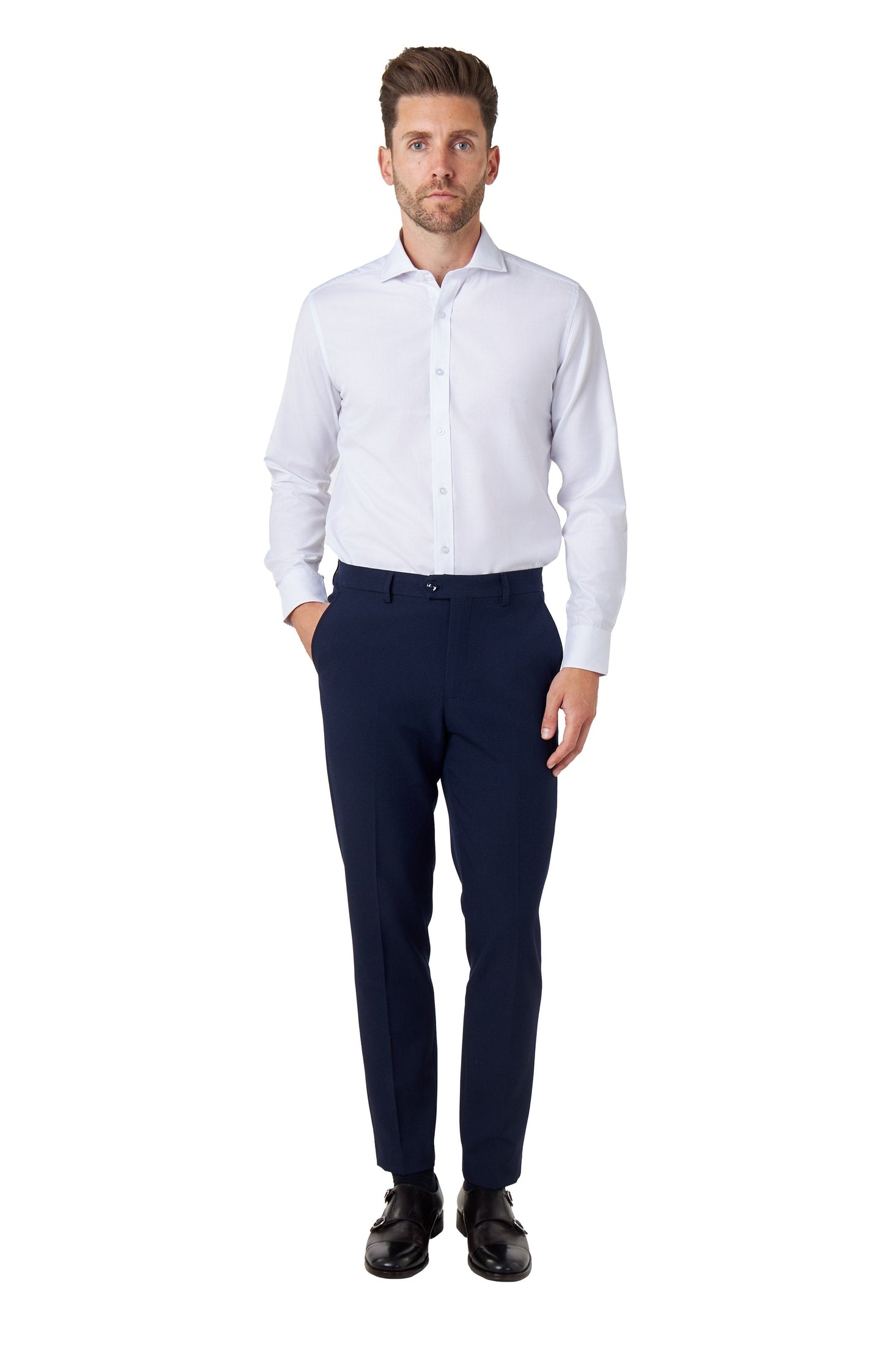 Mens White Dress Cotton Shirt