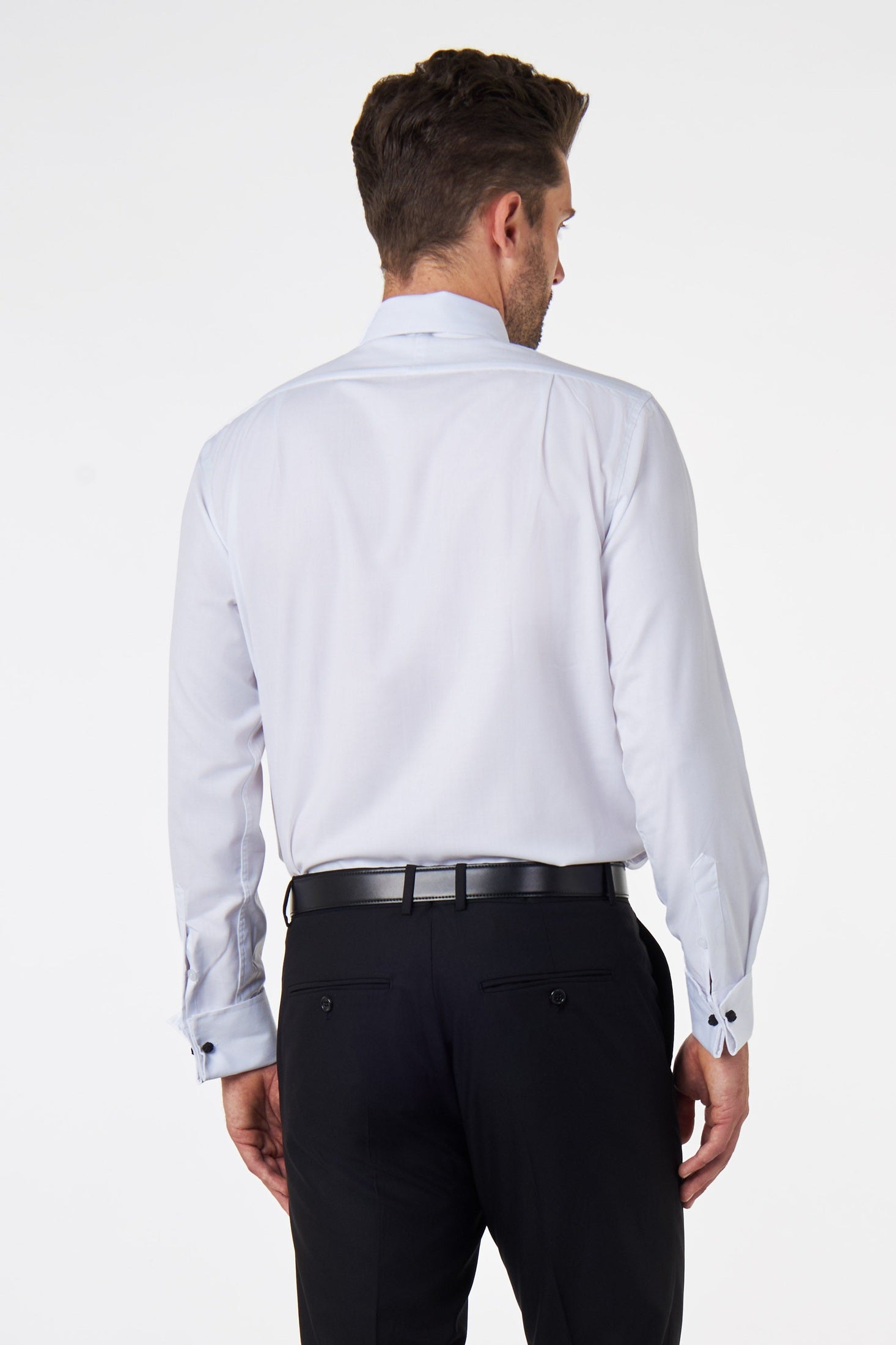 White Shirt with Double Cufflinks