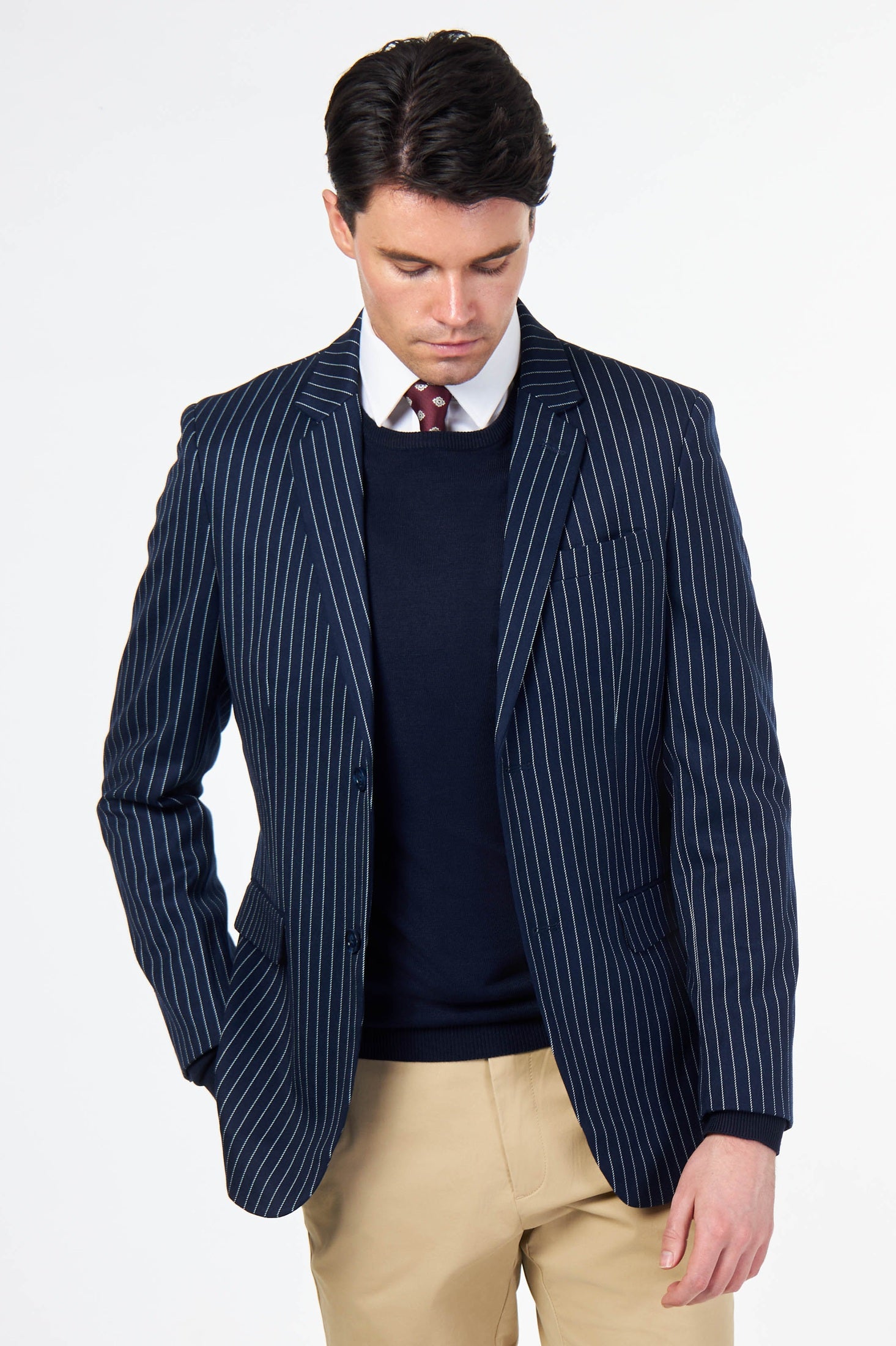 MEN’S PURE COTTON NAVY CREW NECK JUMPER