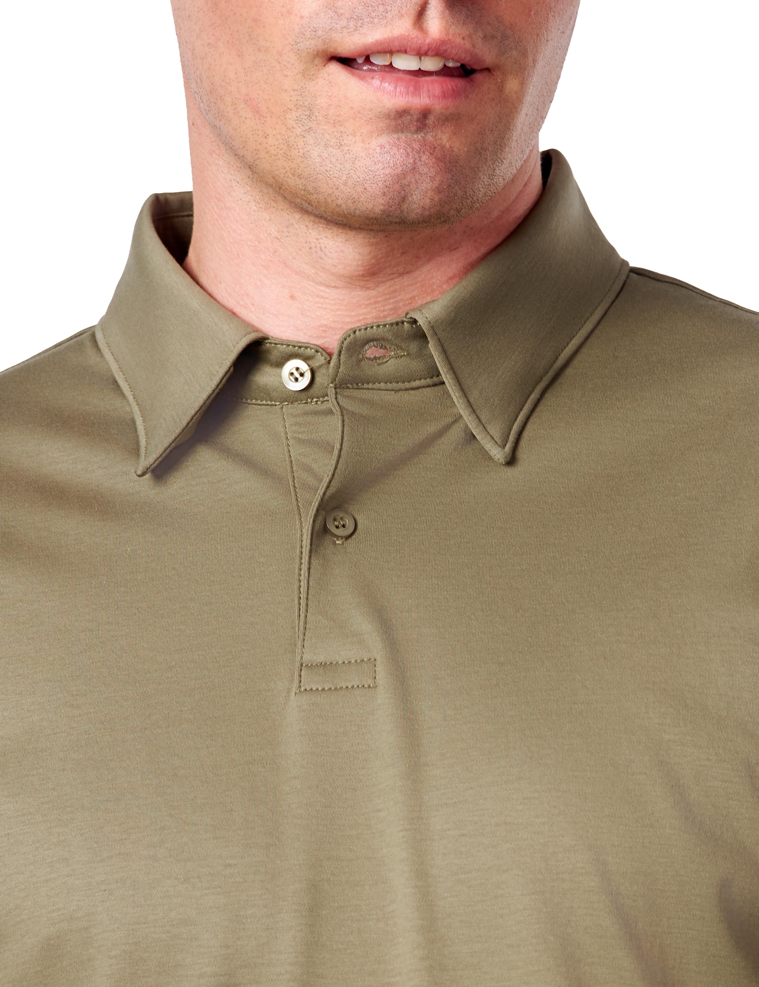 Mercerised Cotton Polo Shirts Long Sleeve