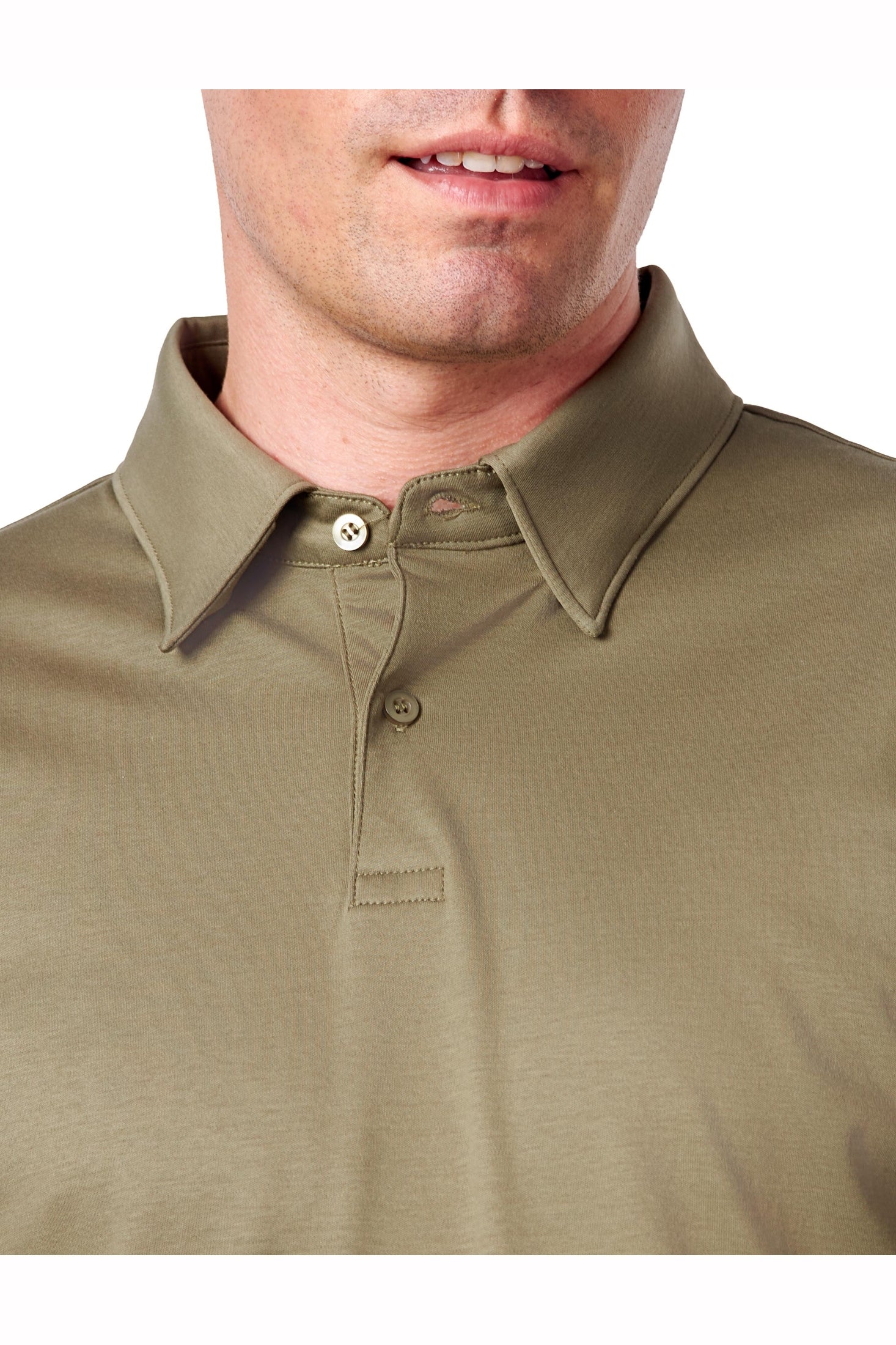 Mercerised Cotton Polo Shirts Long Sleeve