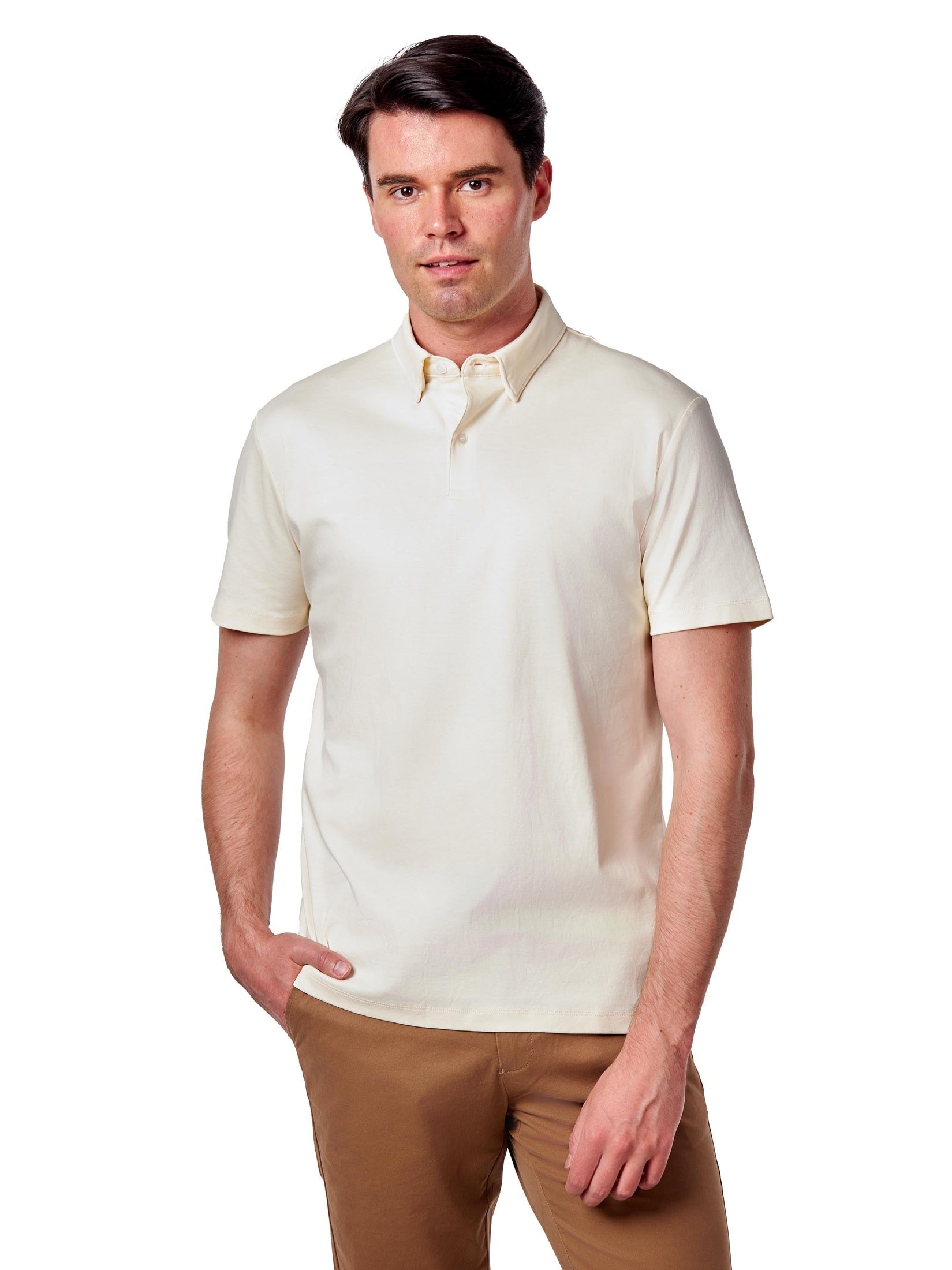 Mercerised Cotton Smart Polo T Shirt Short Sleeve
