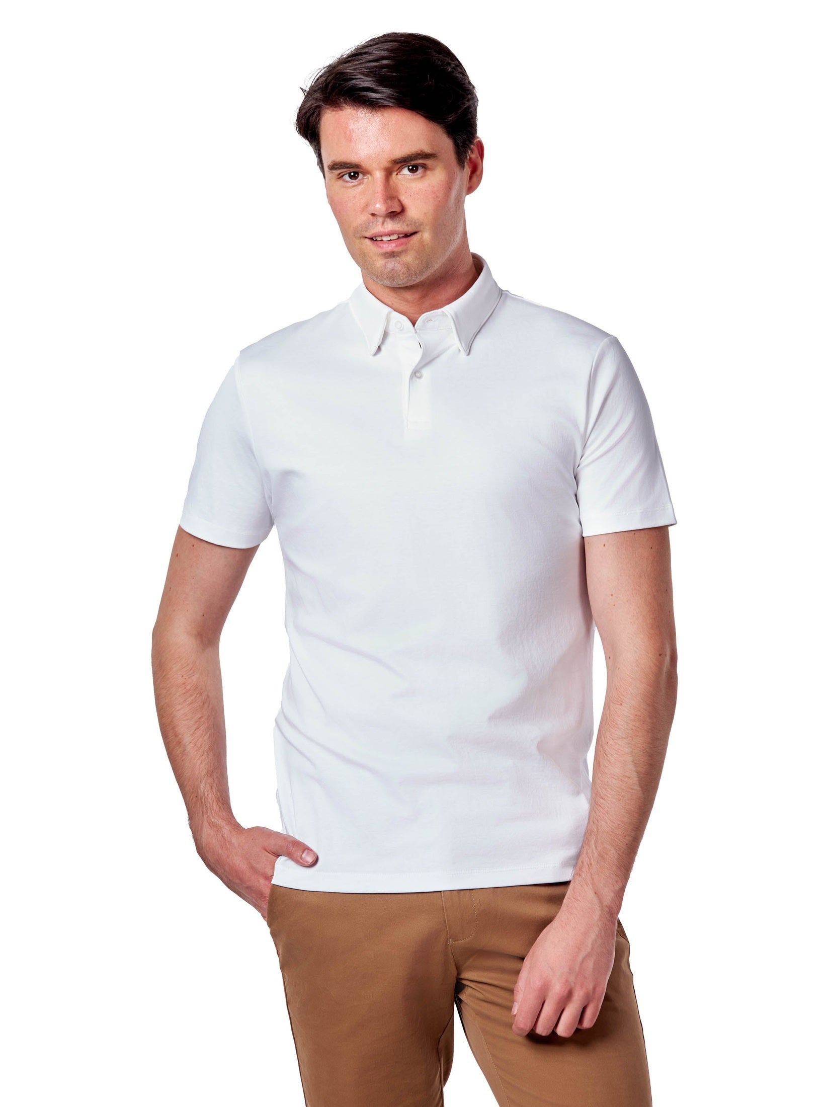 Mercerised Cotton Smart Polo T Shirt Short Sleeve
