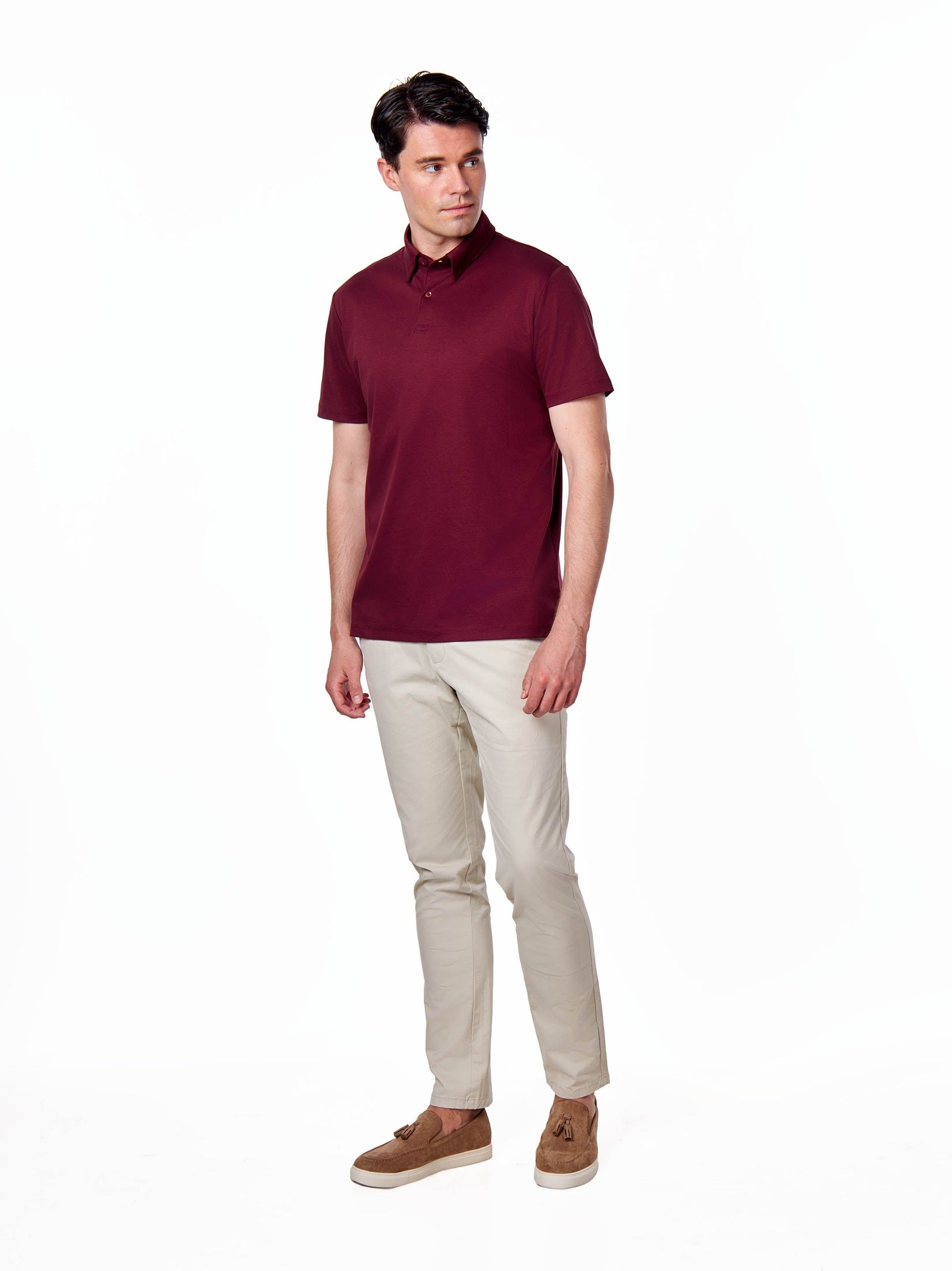 Mercerised Cotton Smart Polo T Shirt Short Sleeve