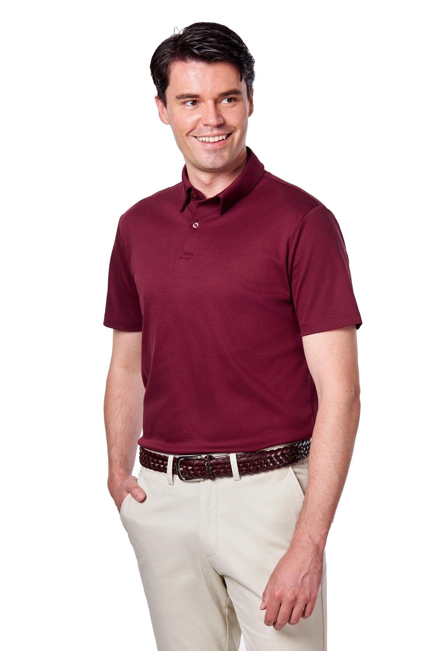 Mercerised Cotton Smart Polo T Shirt Short Sleeve