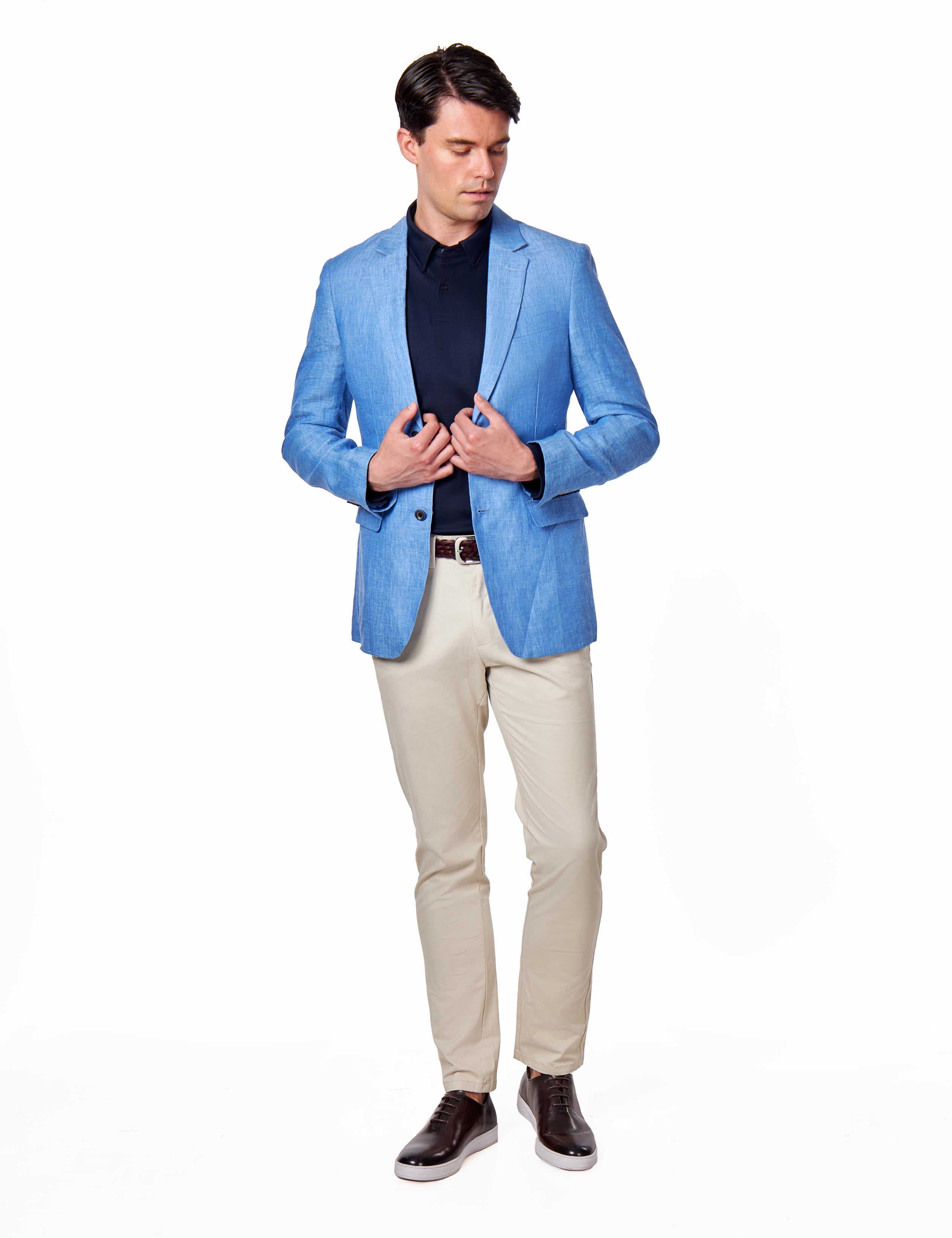 Mercerised Cotton Polo Shirts Long Sleeve