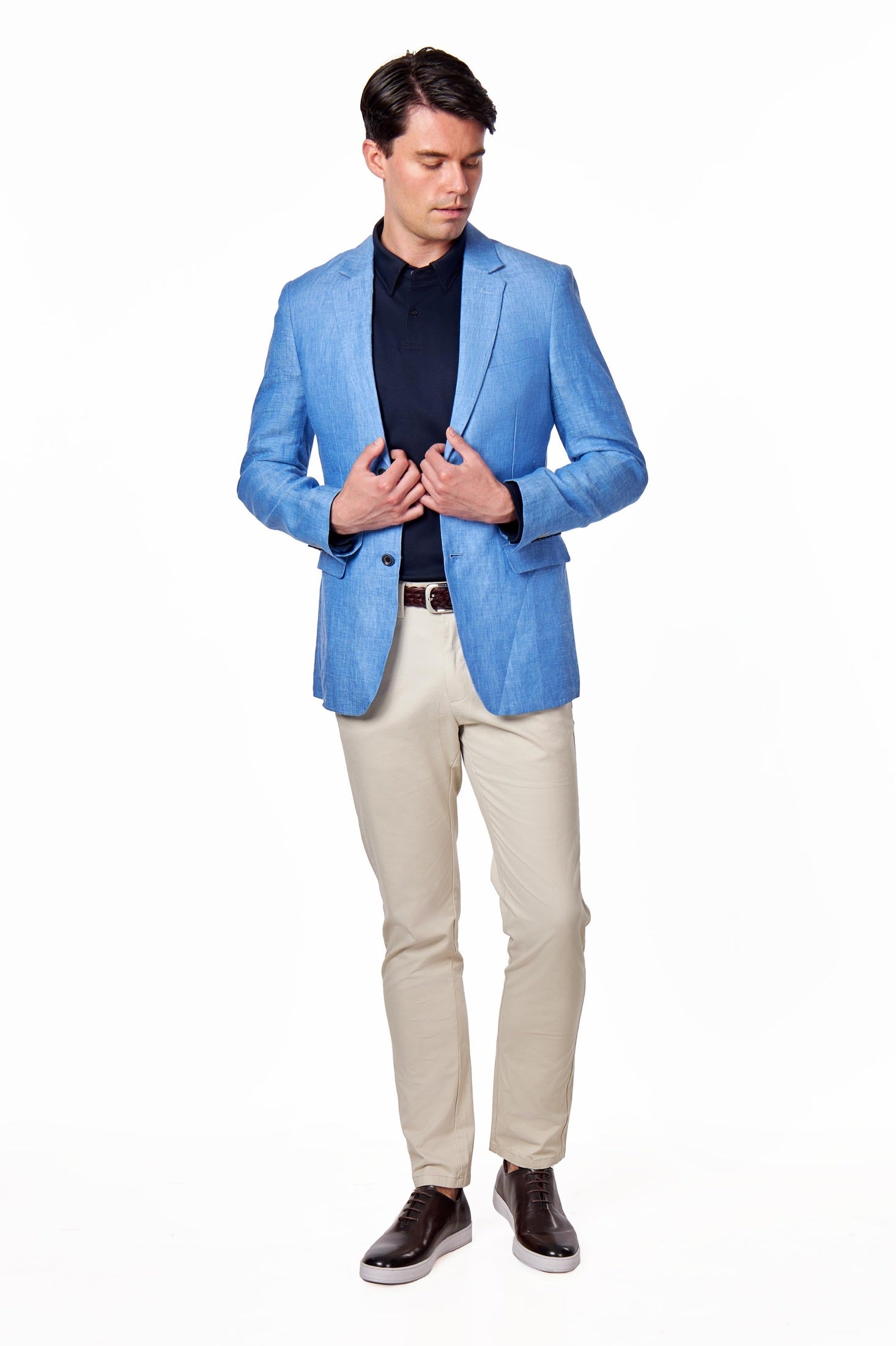 Mercerised Cotton Polo Shirts Long Sleeve