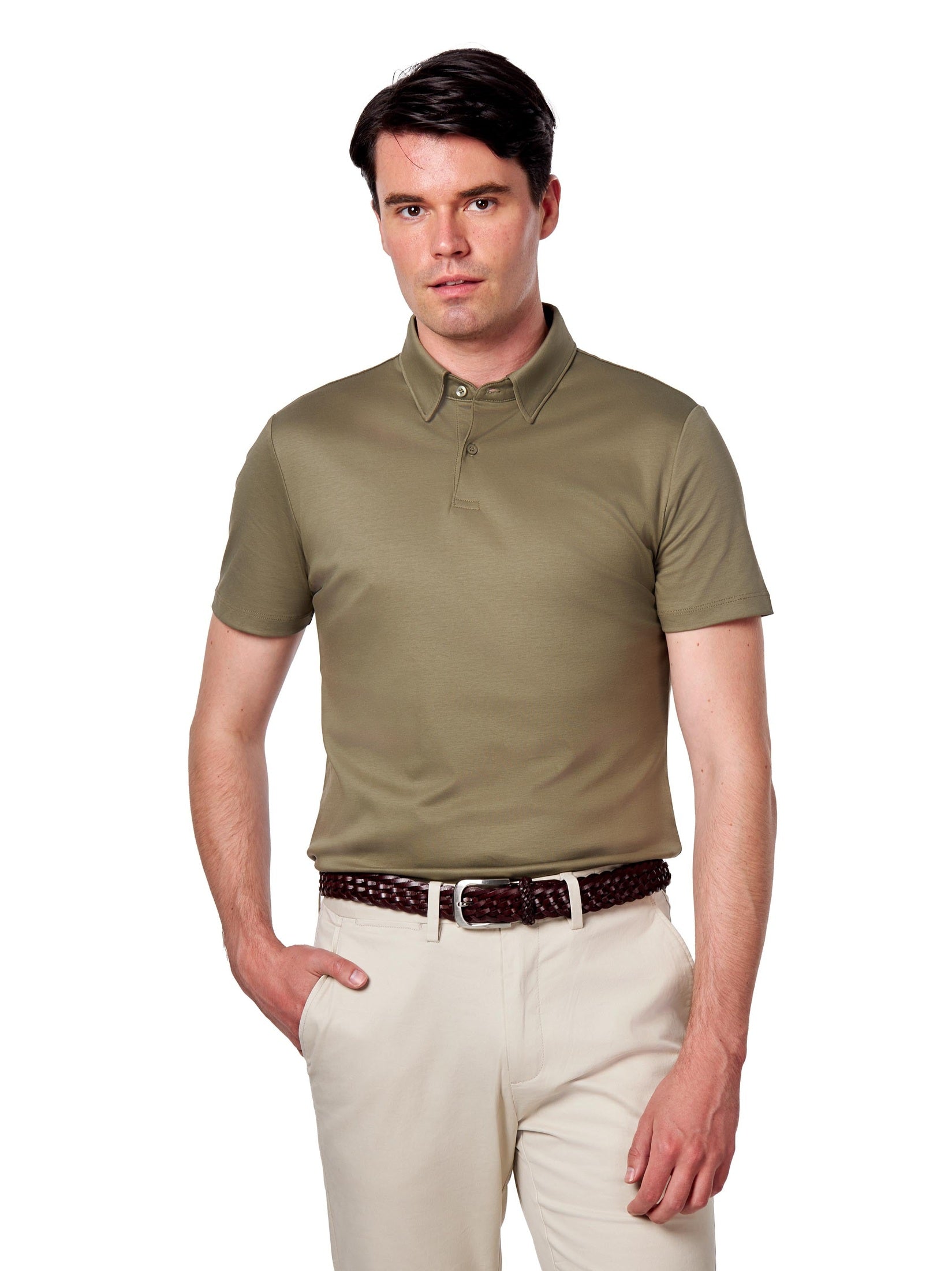 Mercerised Cotton Smart Polo T Shirt Short Sleeve