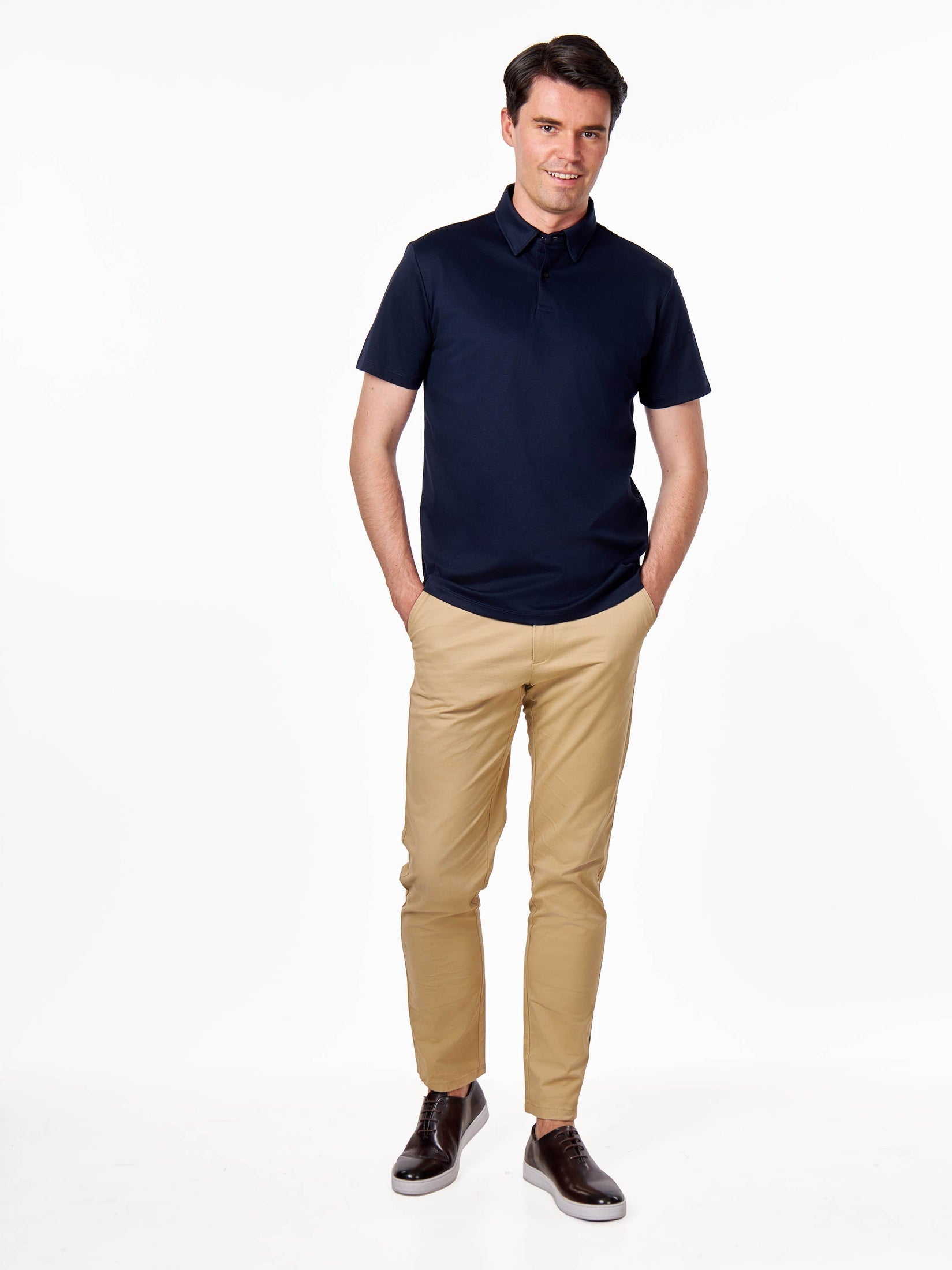 Mercerised Cotton Smart Polo T Shirt Short Sleeve