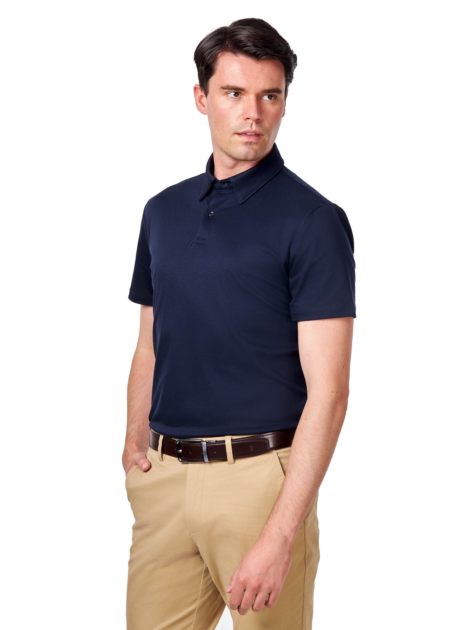 Mercerised Cotton Smart Polo T Shirt Short Sleeve