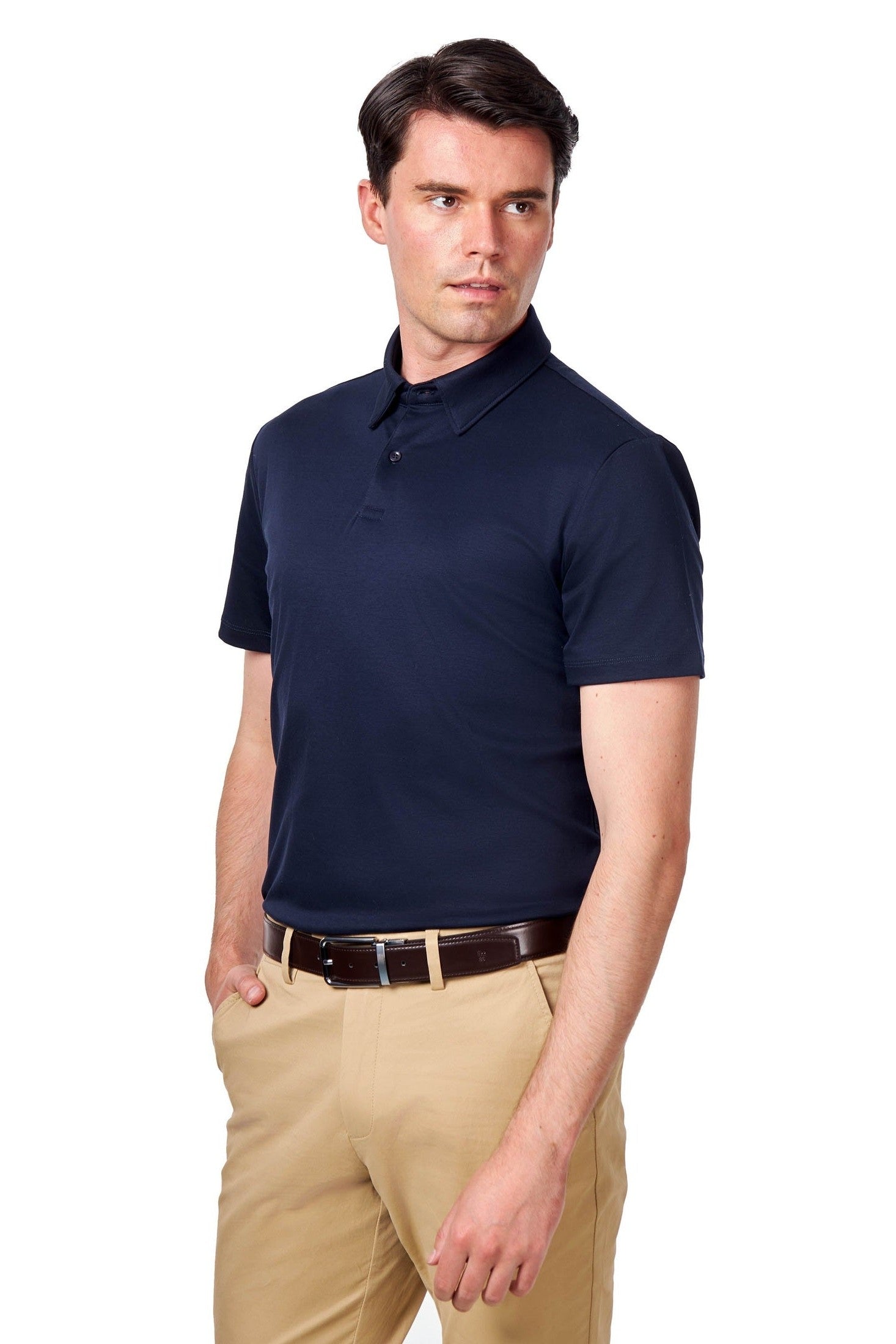 Mercerised Cotton Smart Polo T Shirt Short Sleeve