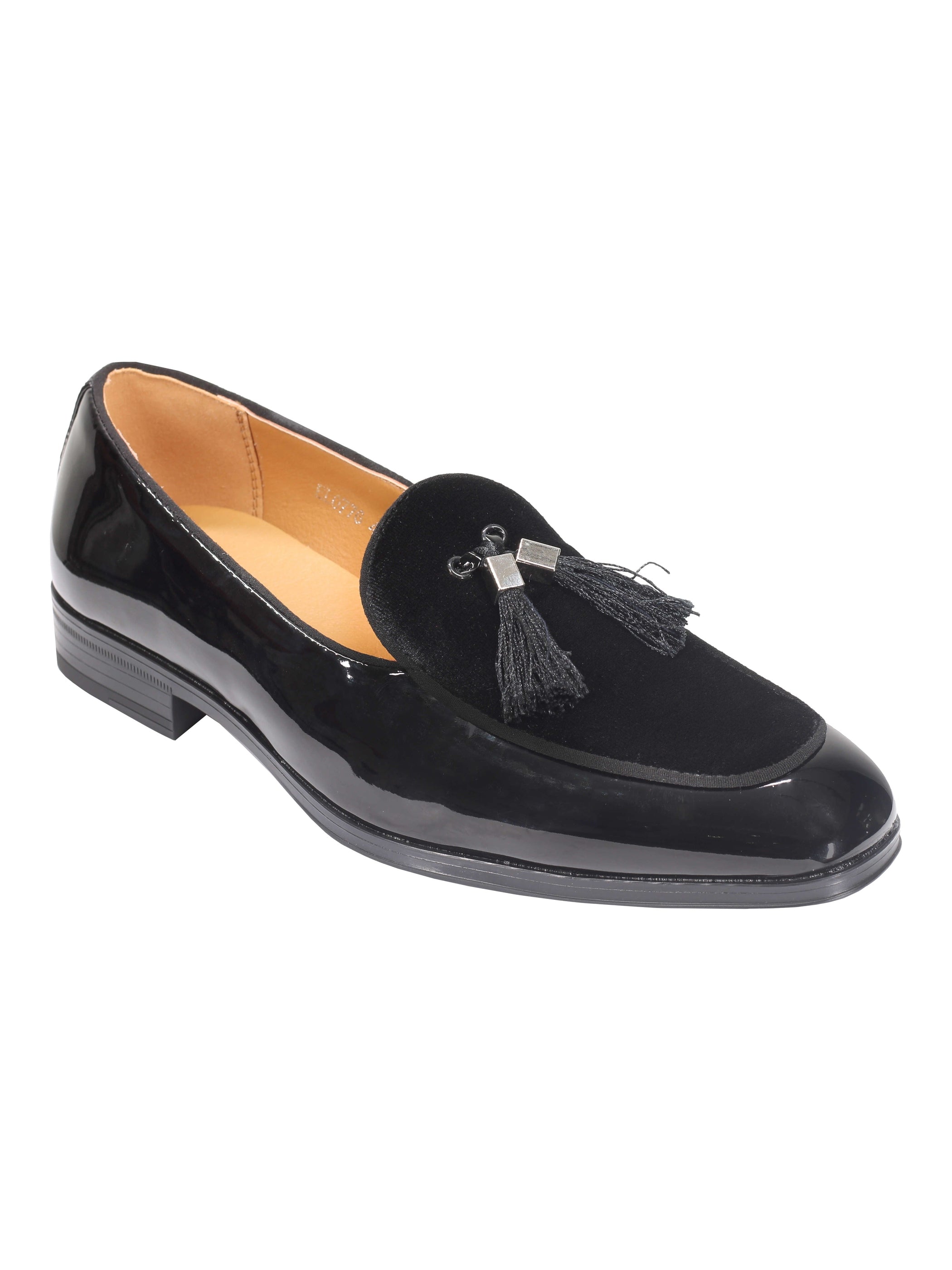 FAUX LEATHER SHINY TASSEL LOAFERS