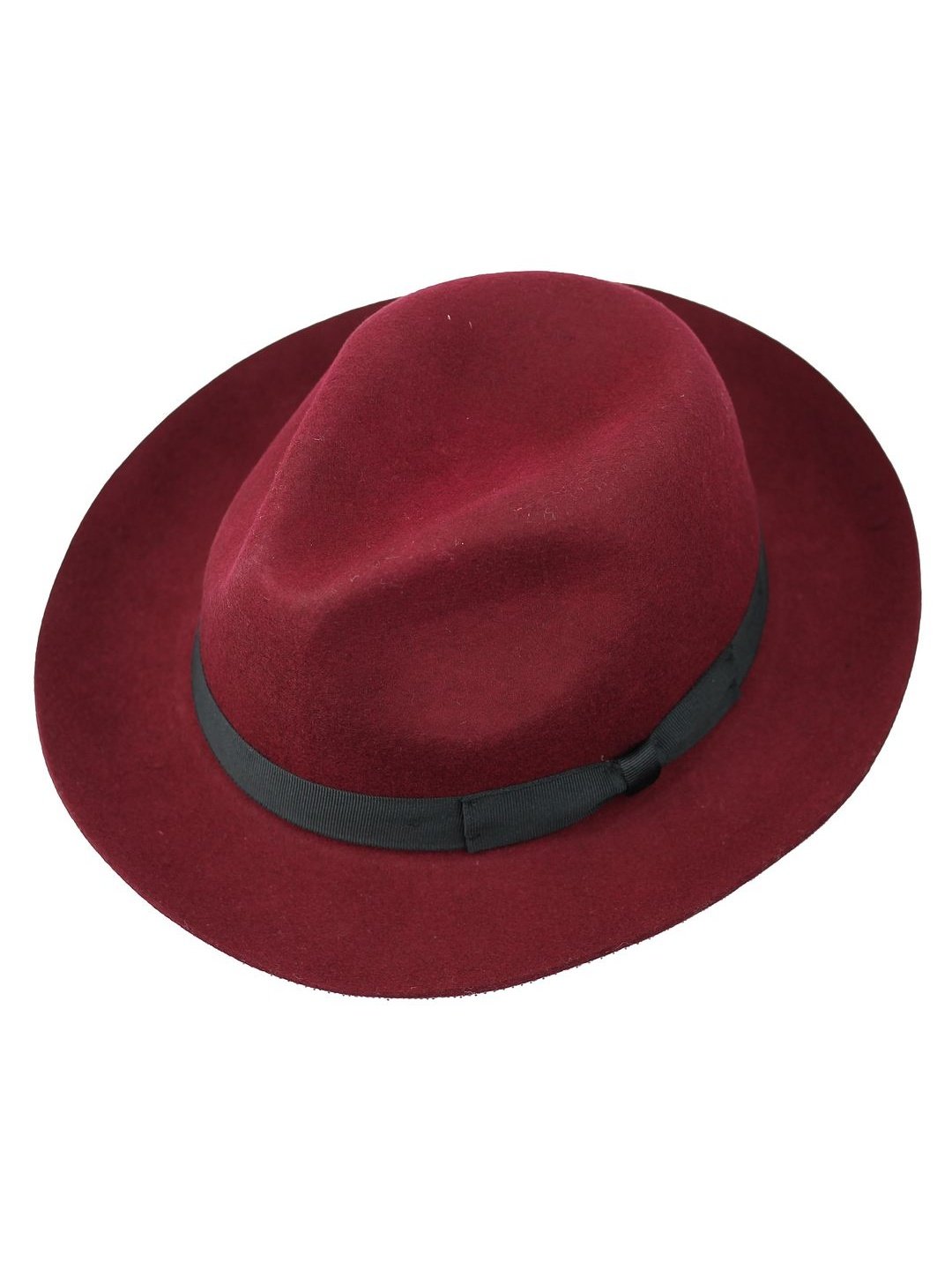 Gladwin Bond Snap 100% Wool Maroon Fedora Hat
