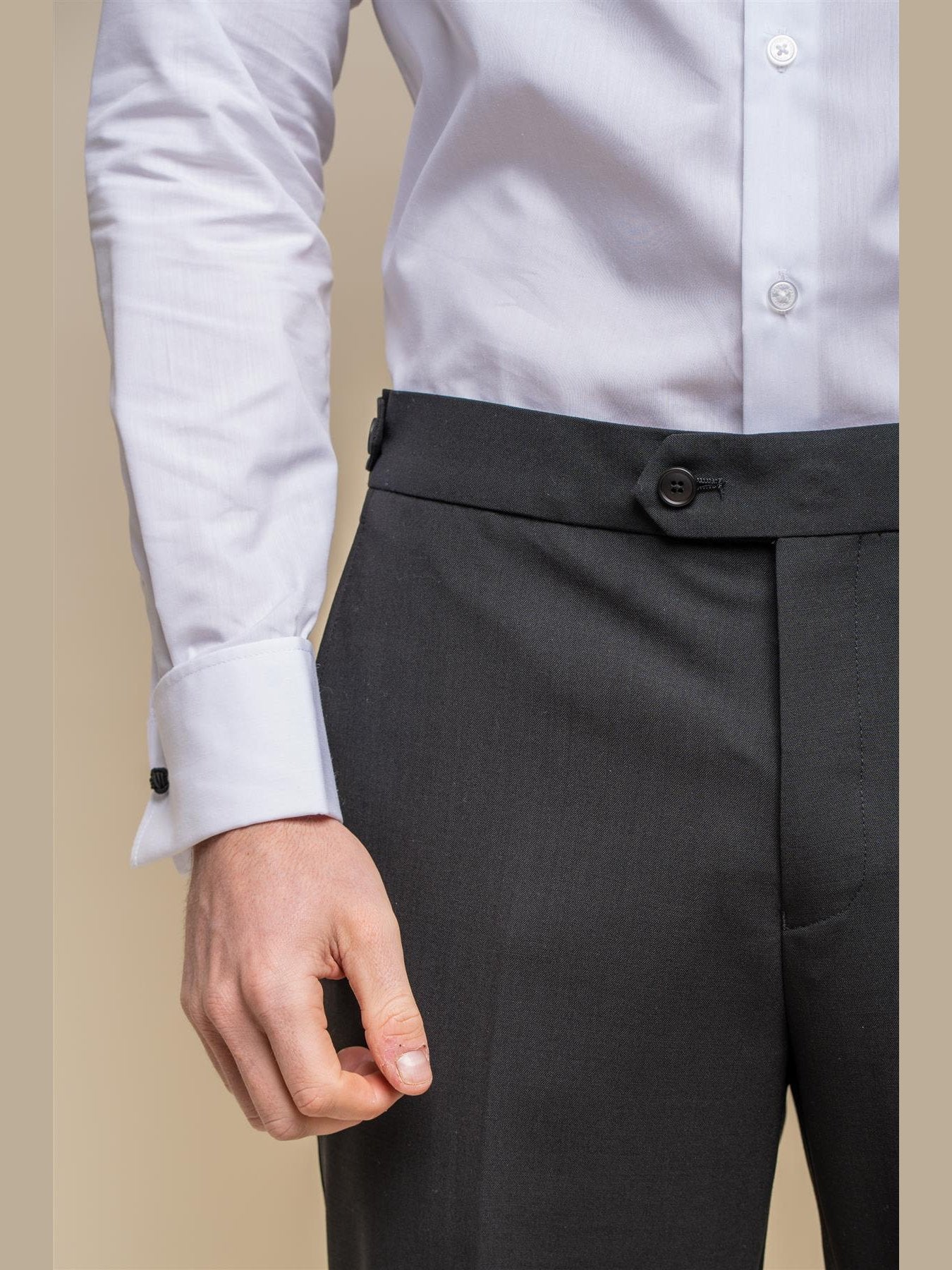 MENS ASPEN BLACK DOUBLE BREASTED SUIT CAVANI