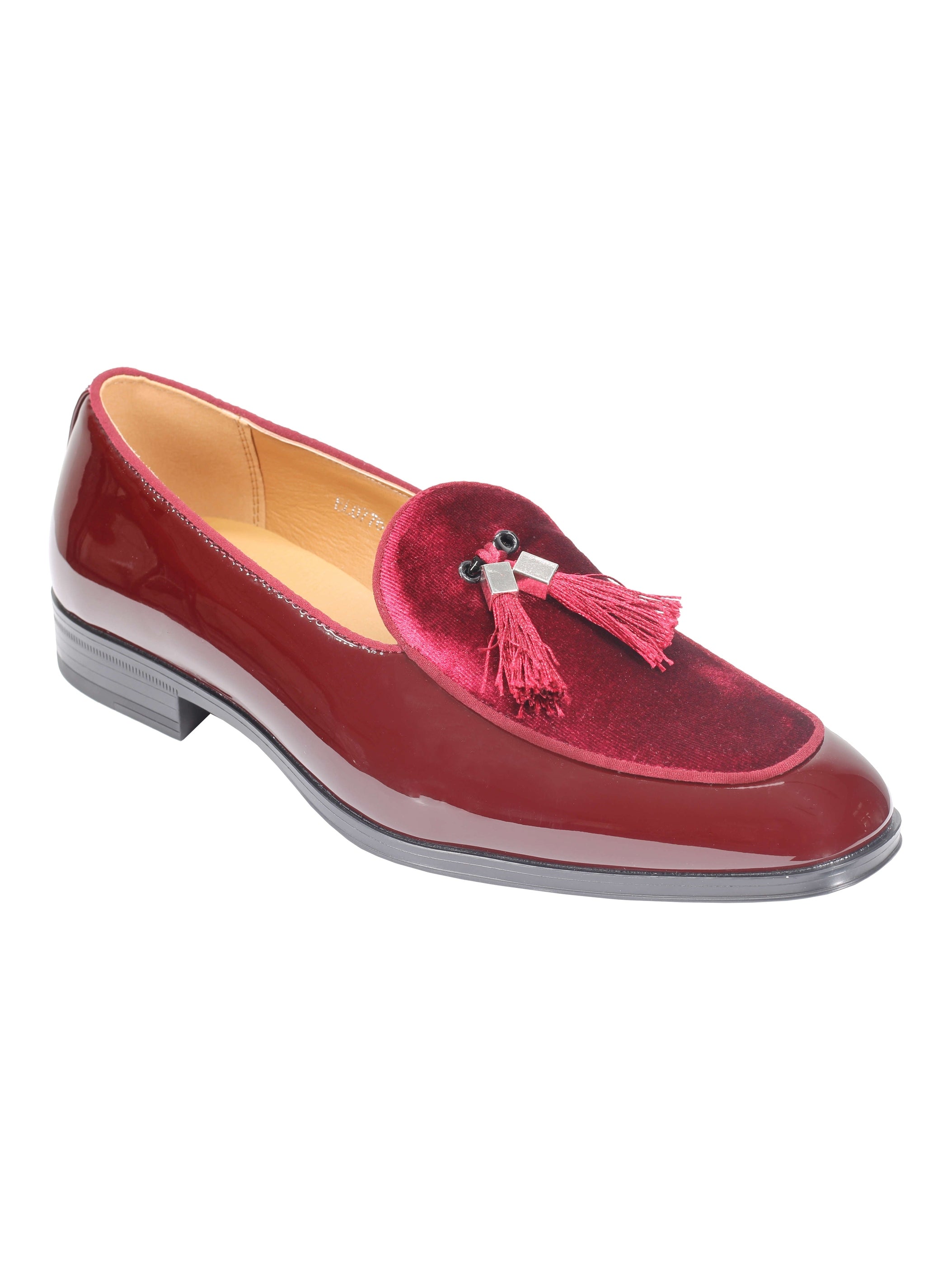 FAUX LEATHER SHINY TASSEL LOAFERS