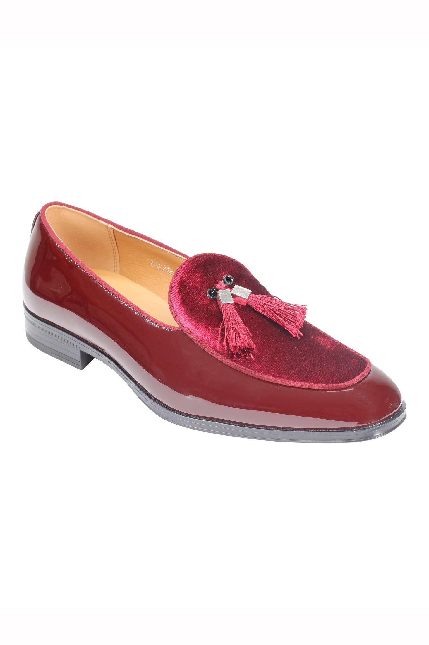 FAUX LEATHER SHINY TASSEL LOAFERS