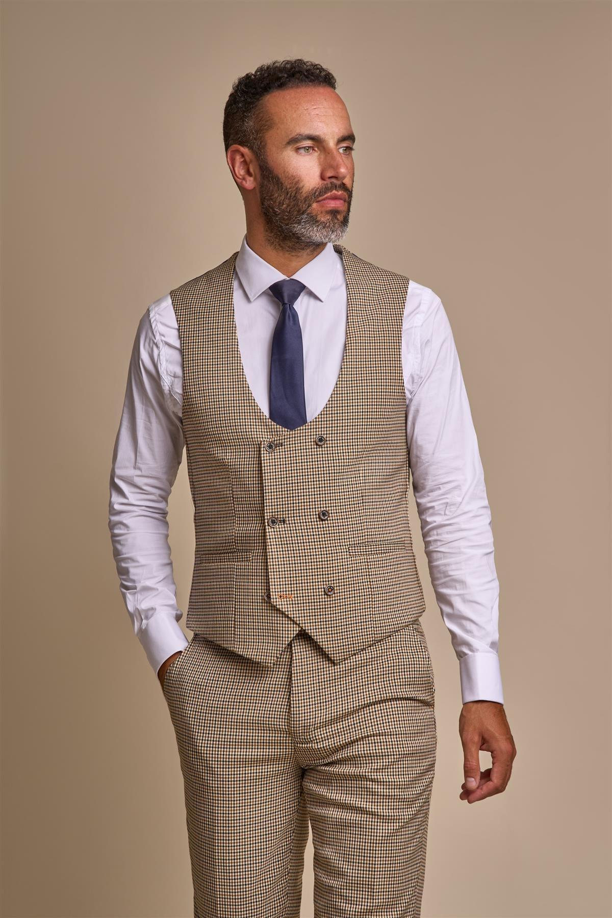 ELWOOD TAN WAISTCOAT