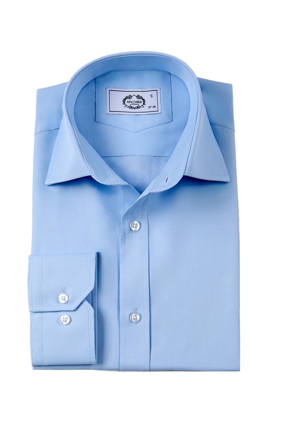 CLASSIC BLUE SINGLE CUFF TAILORED FIT SHIRT