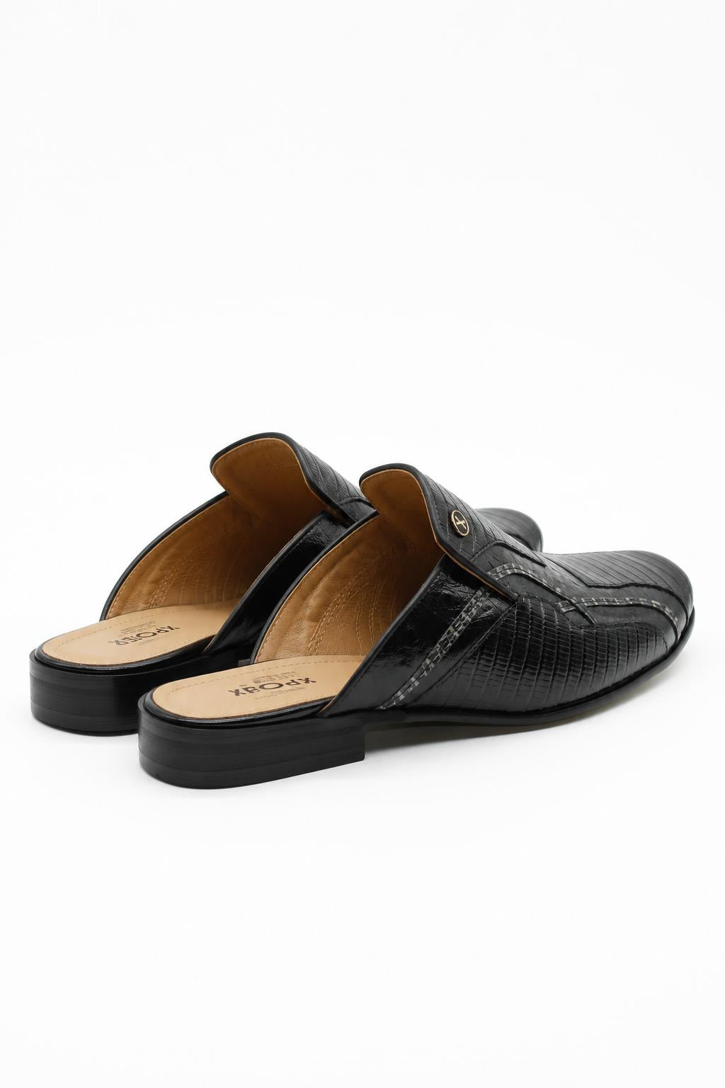 Men’s Glossy Black Handmade Real Leather Half Shoes Sartorial Shoes
