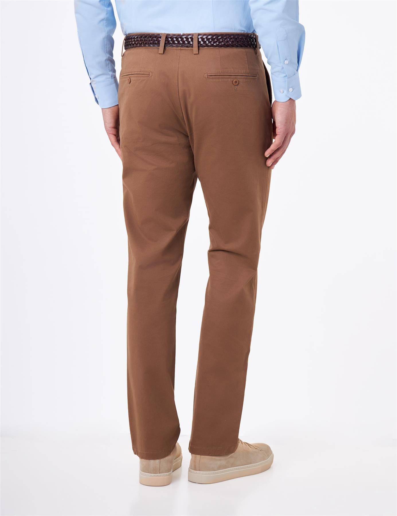 COTTON STRETCH CHINO BROWN