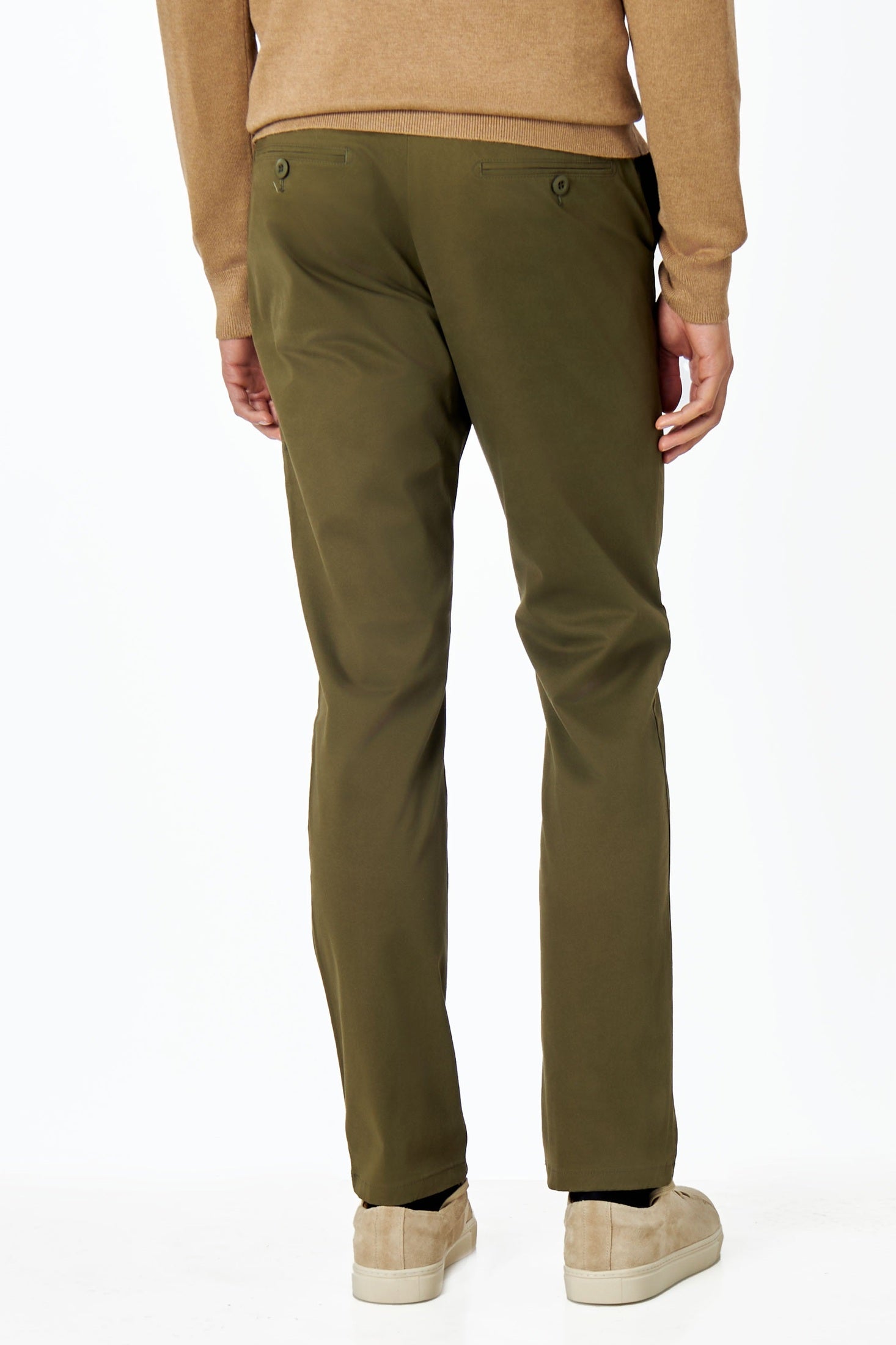 KHAKI MENS STRETCH COTTON SMART CHINOS