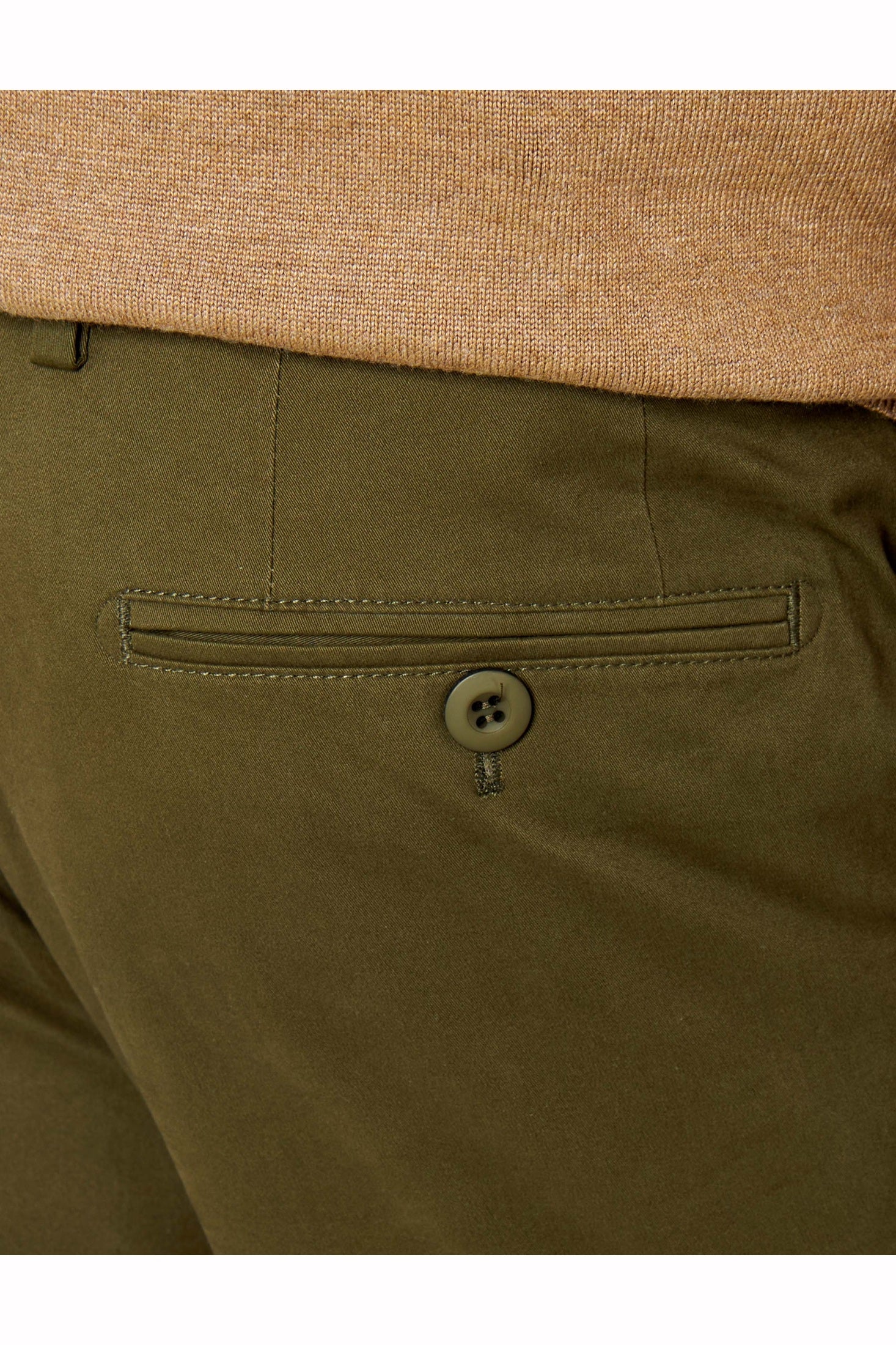 KHAKI MENS STRETCH COTTON SMART CHINOS