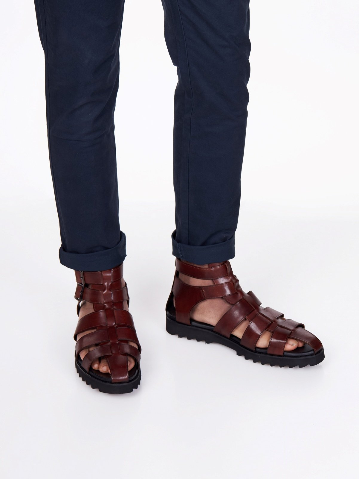 Men's Tan Leather Sandals