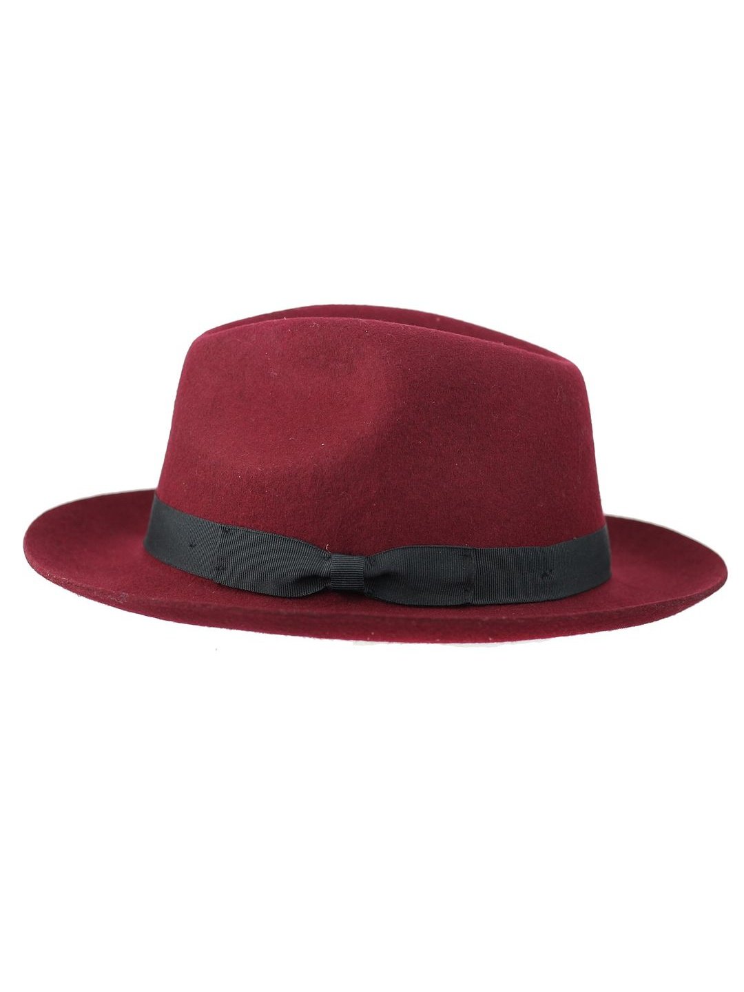 Gladwin Bond Snap 100% Wool Maroon Fedora Hat