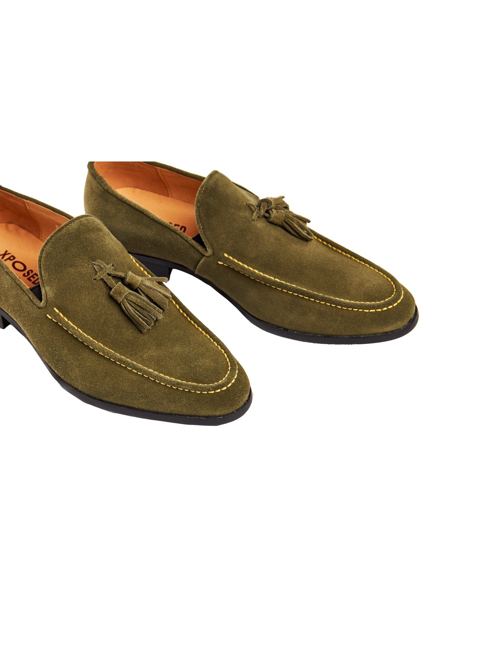 GREEN SUEDE TASSEL LOAFER