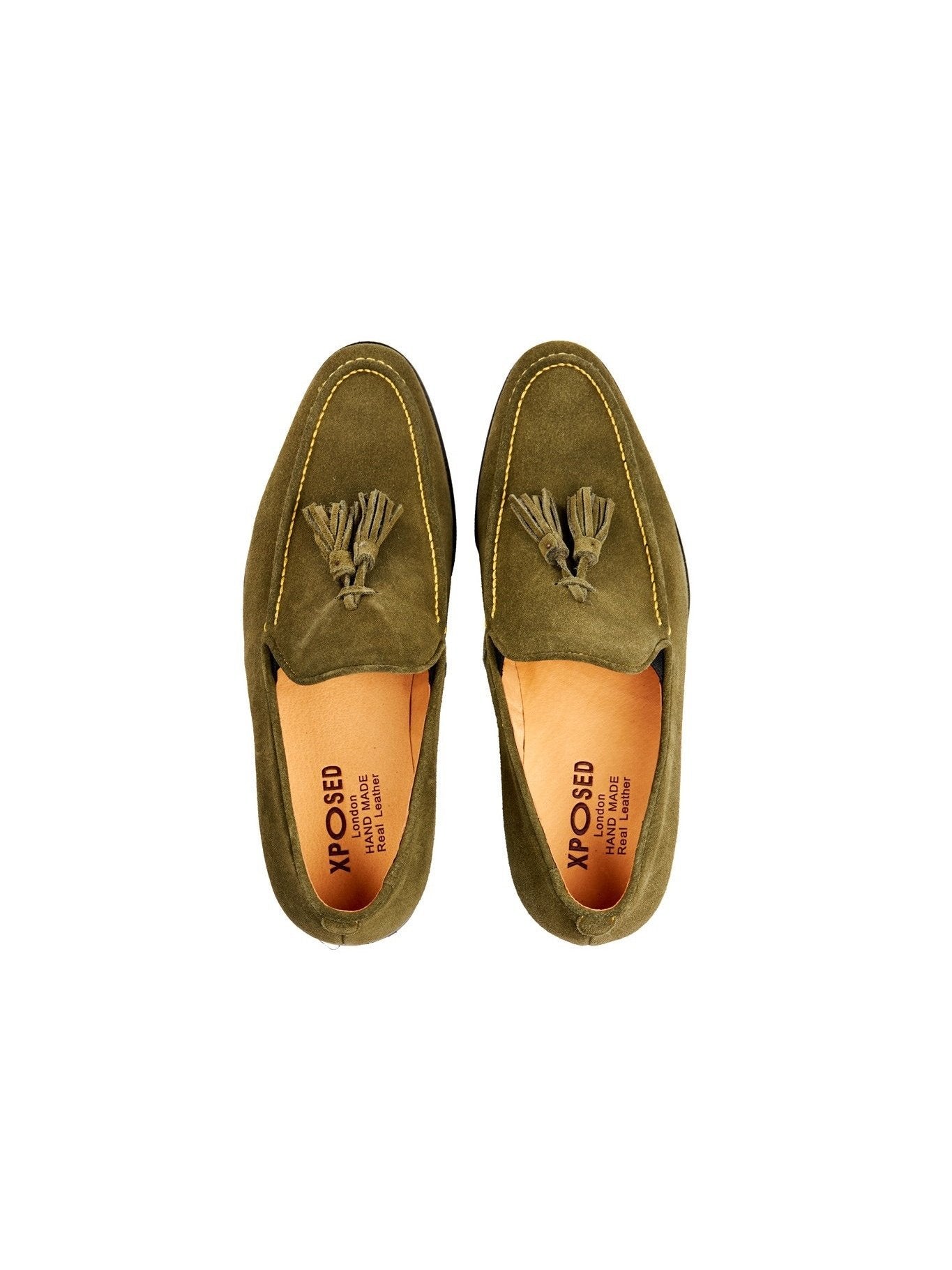 GREEN SUEDE TASSEL LOAFER