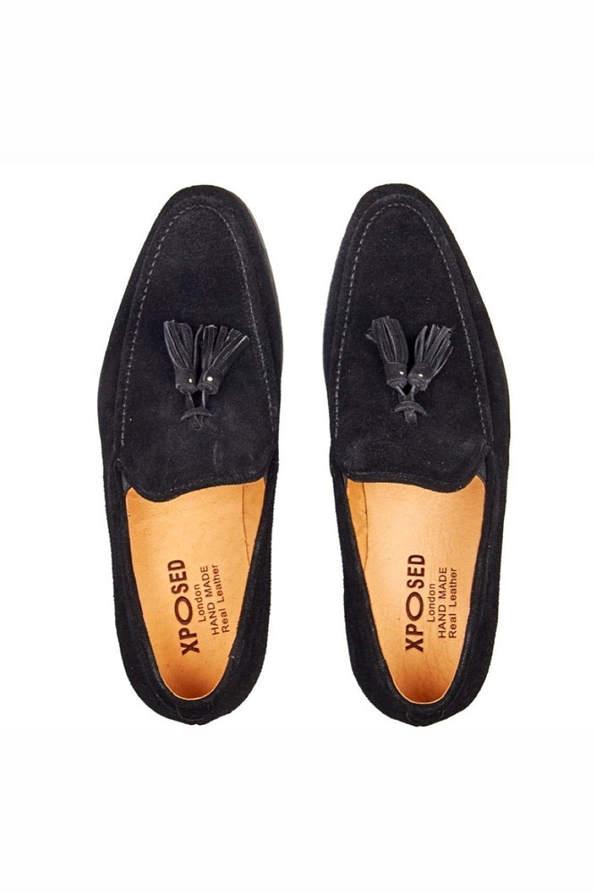 BLACK SUEDE TASSEL LOAFER