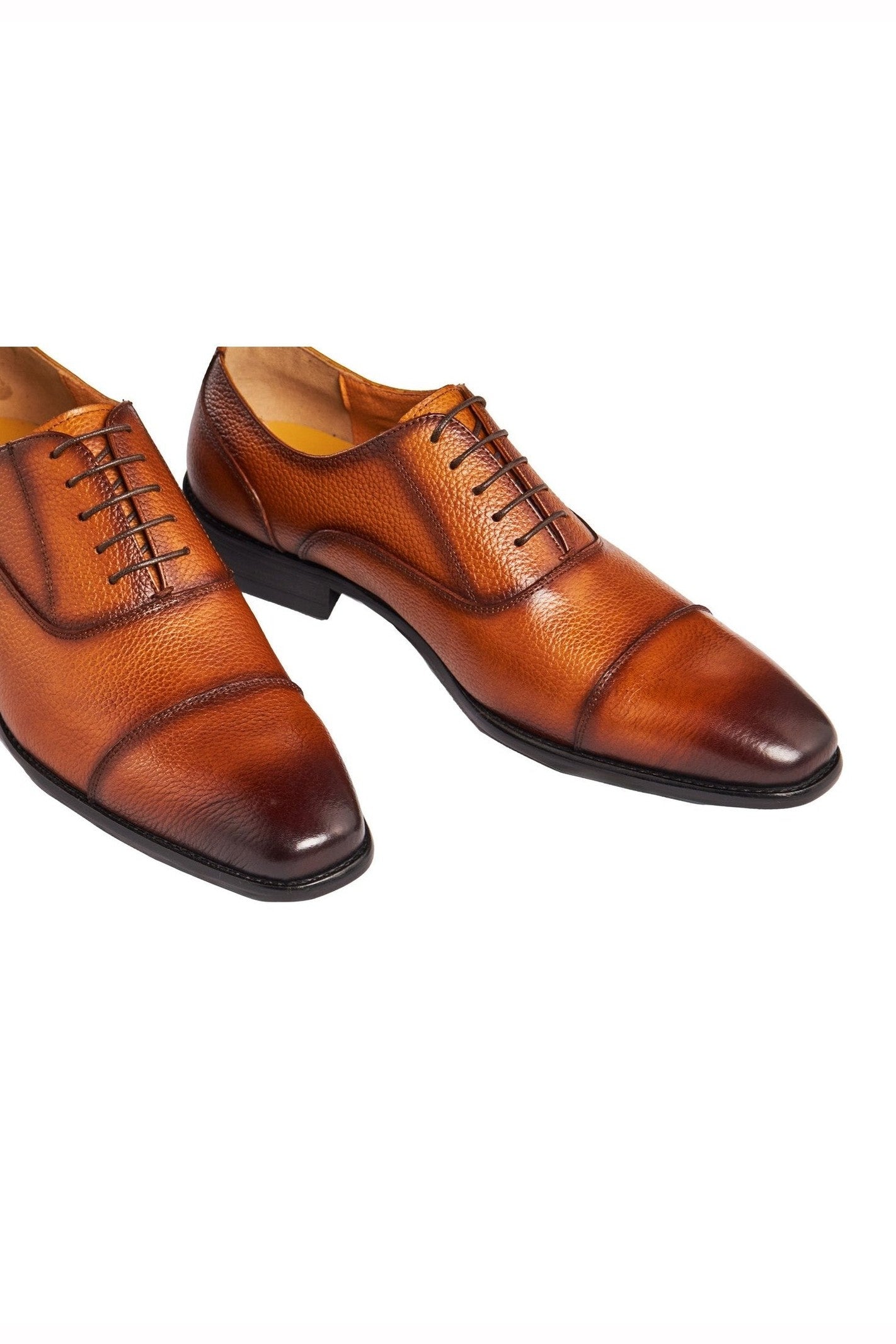 BROWN LEATHER OXFORD LACE UP SHOES