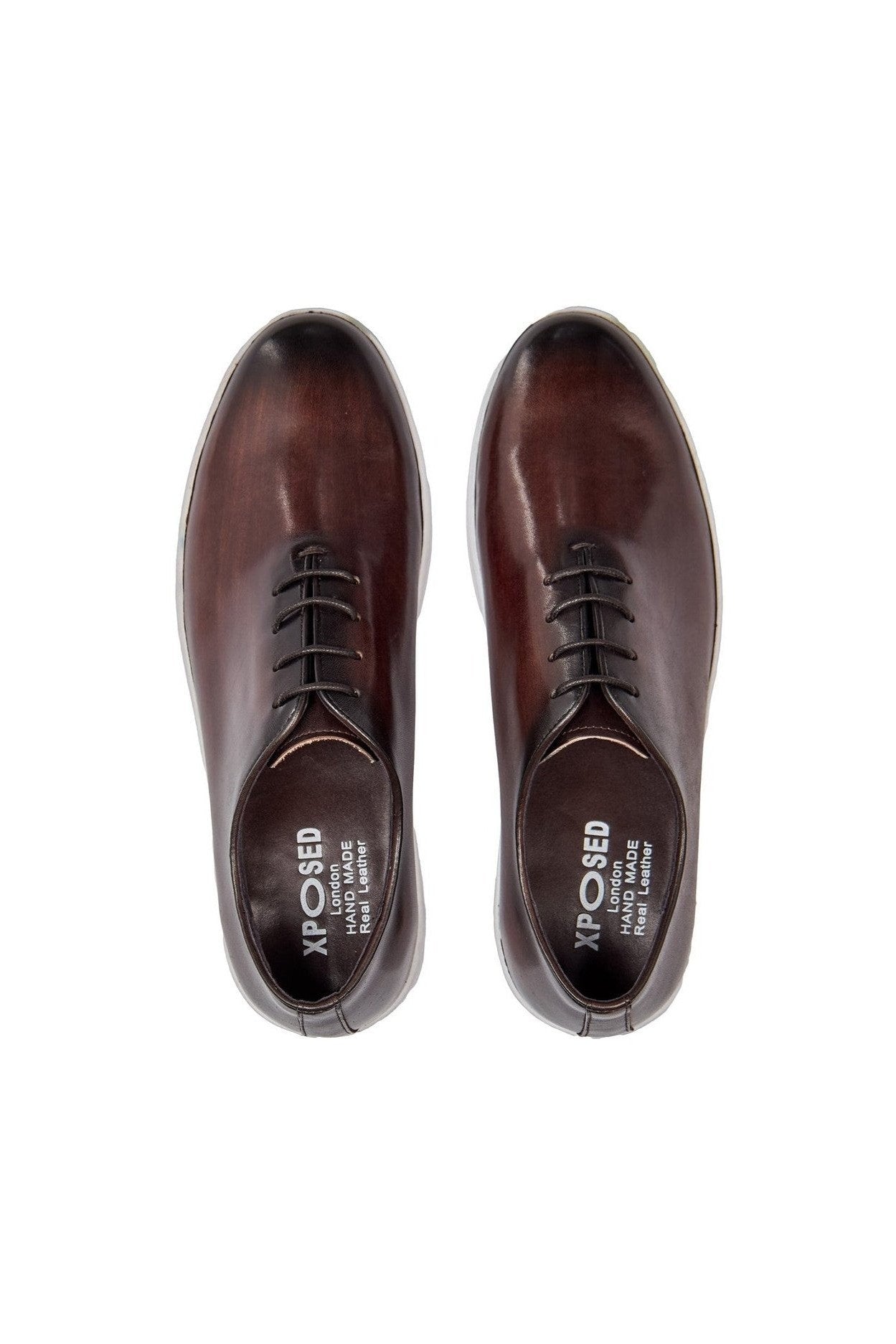 CASUAL LEATHER SNEAKERS IN BROWN