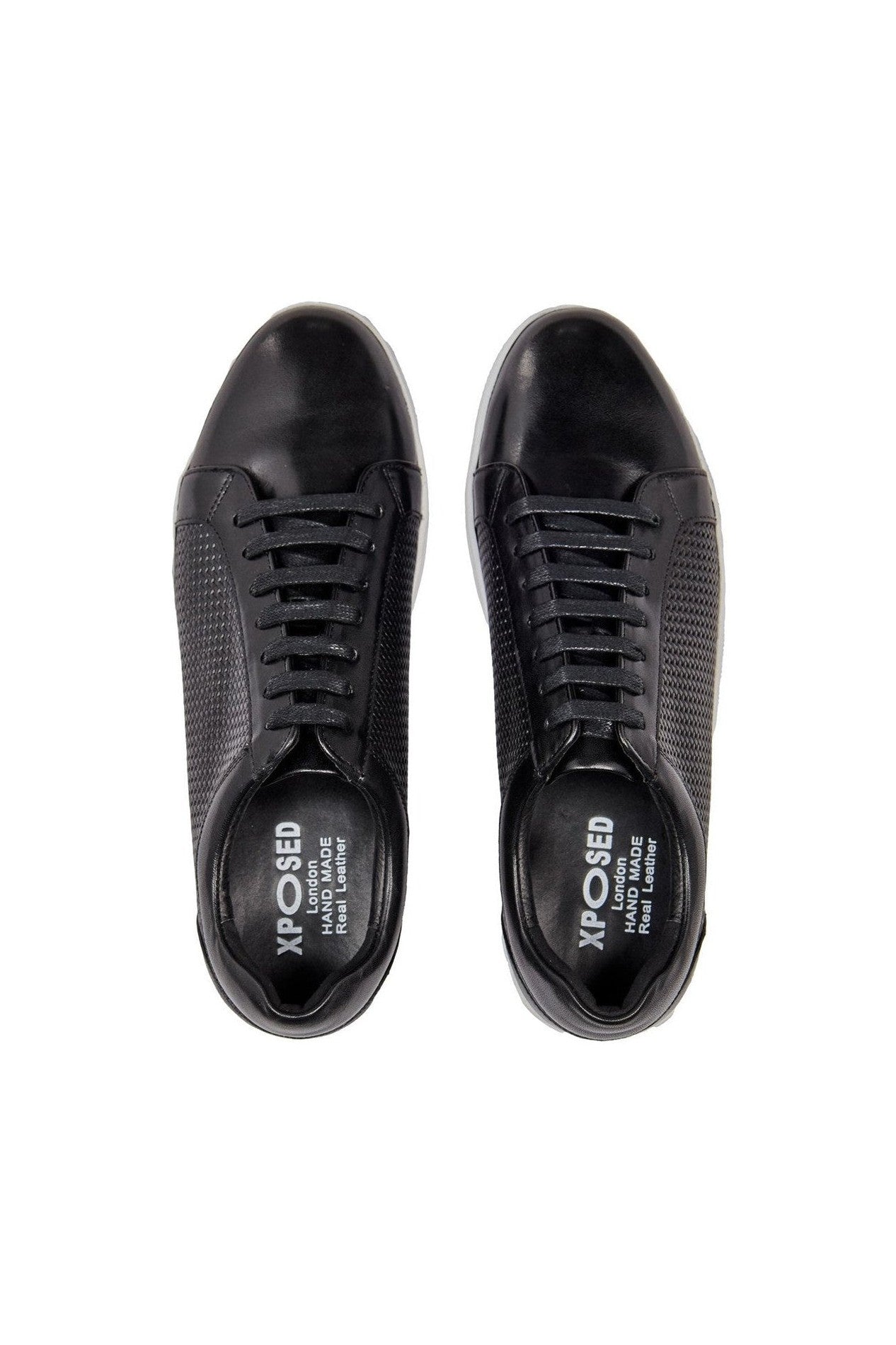 BLACK LEATHER SNEAKERS