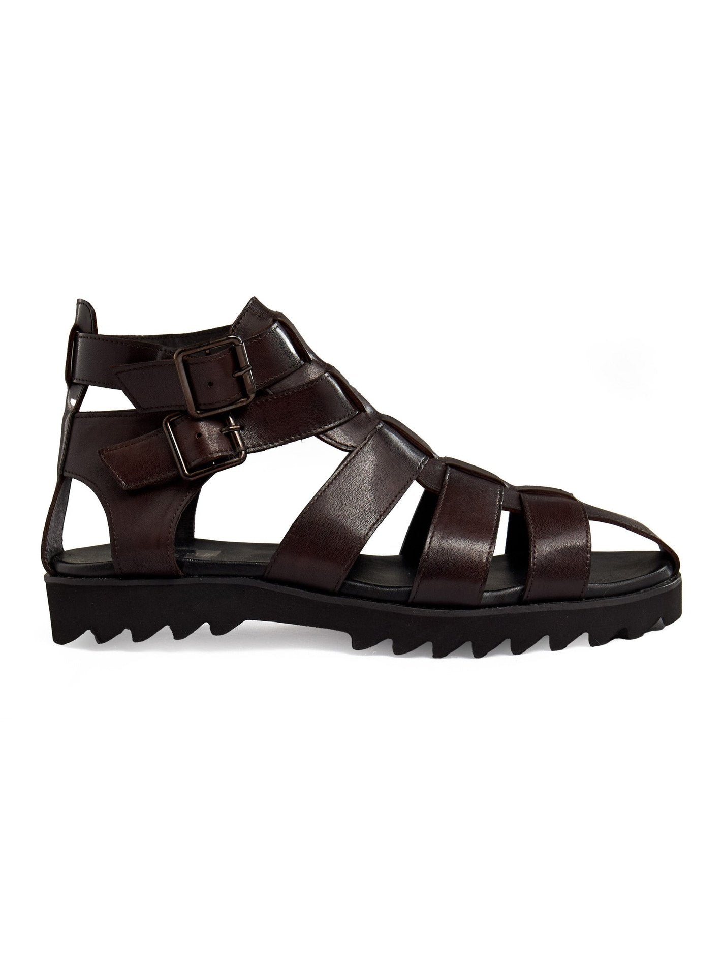 BROWN STRAP SANDALS