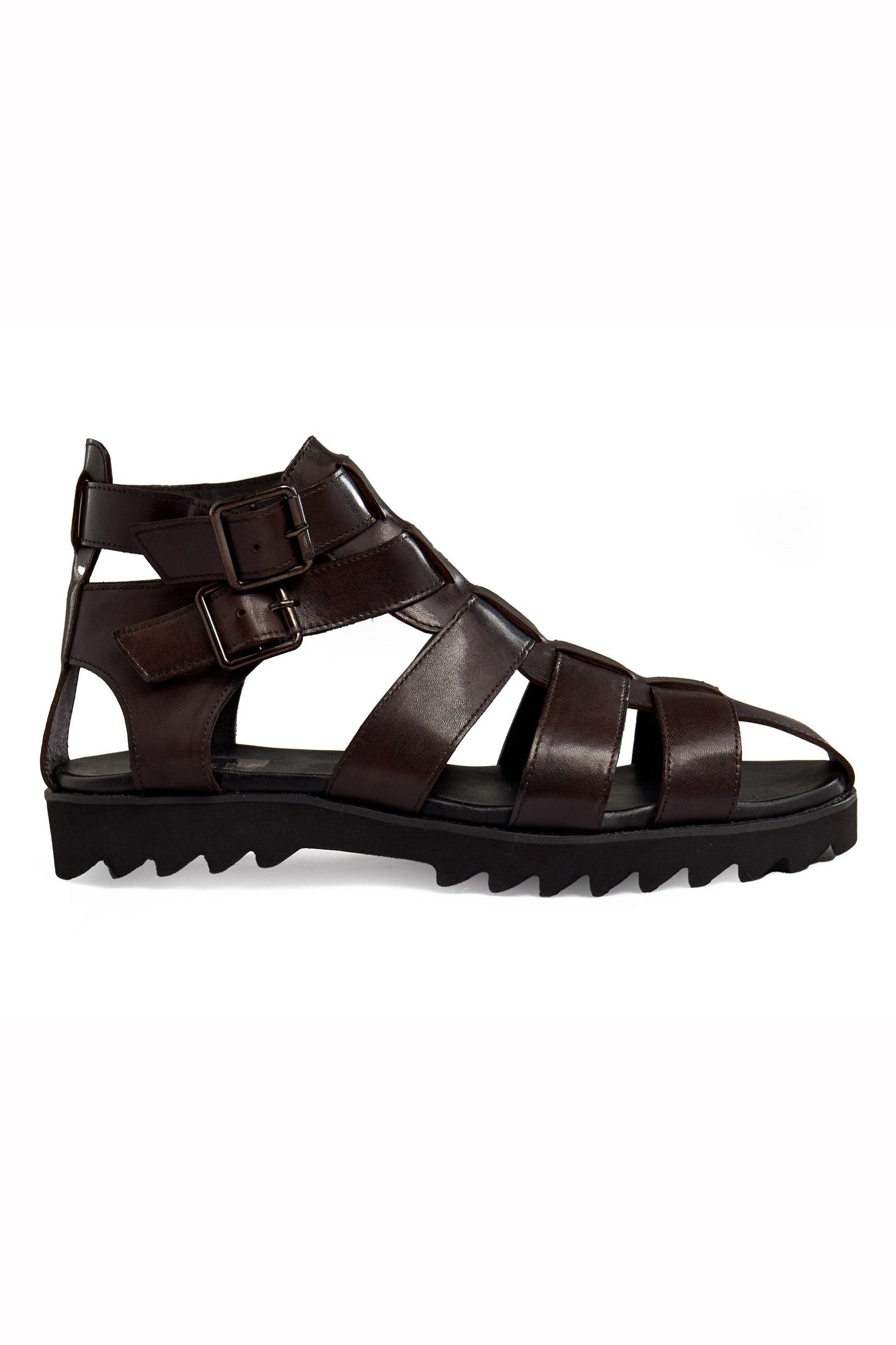 BROWN STRAP SANDALS