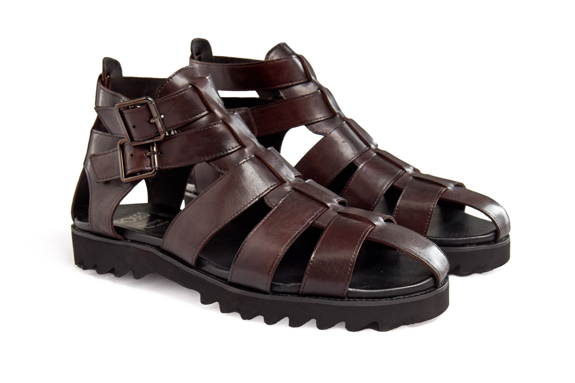 BROWN STRAP SANDALS
