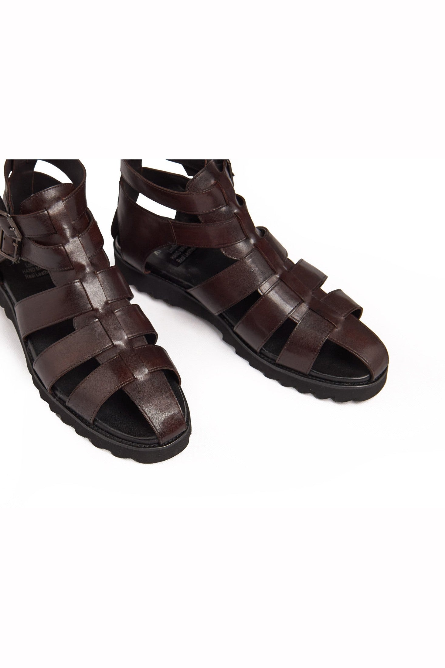 BROWN STRAP SANDALS