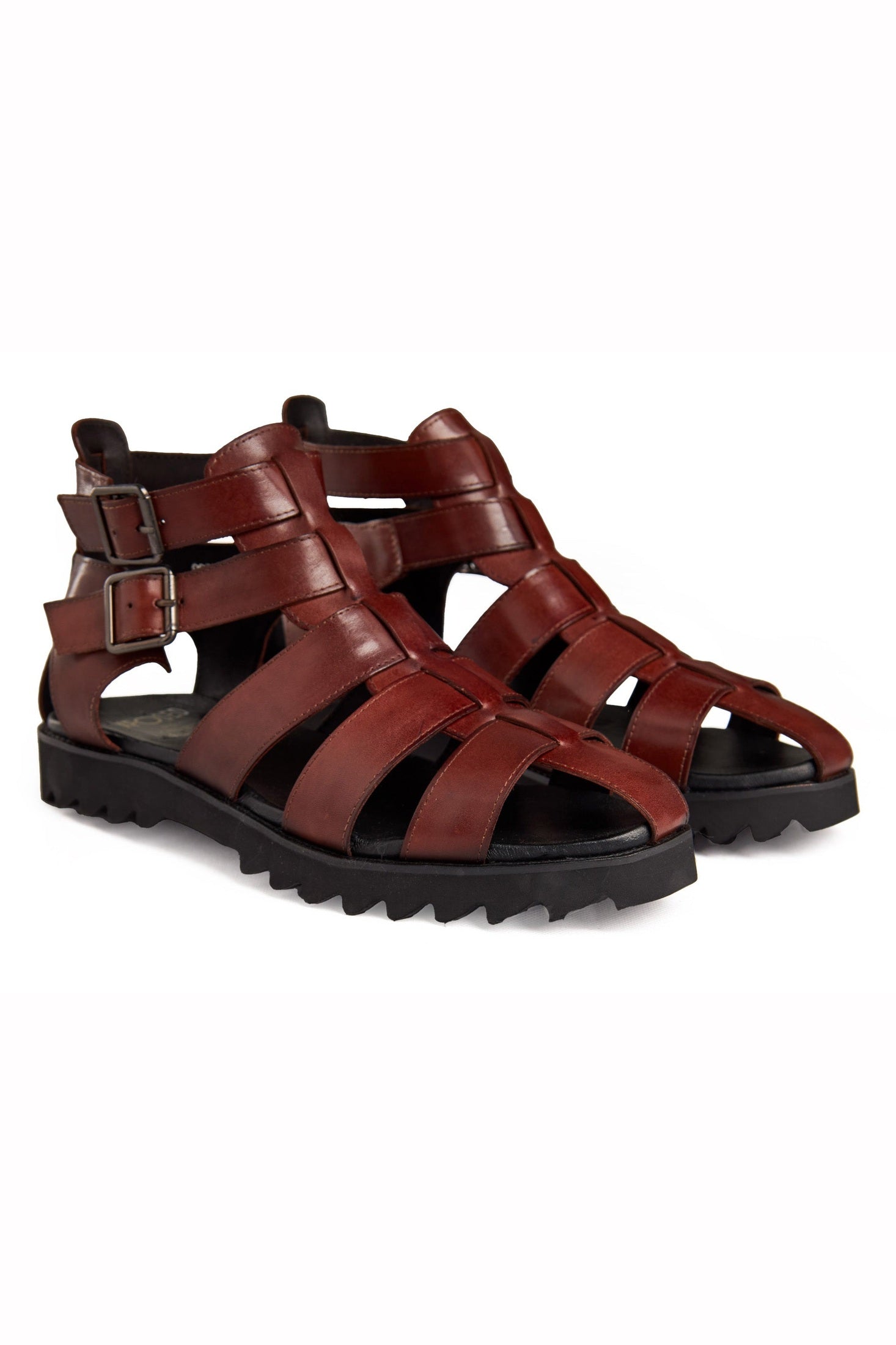 TAN STRAP SANDALS XPOSED London