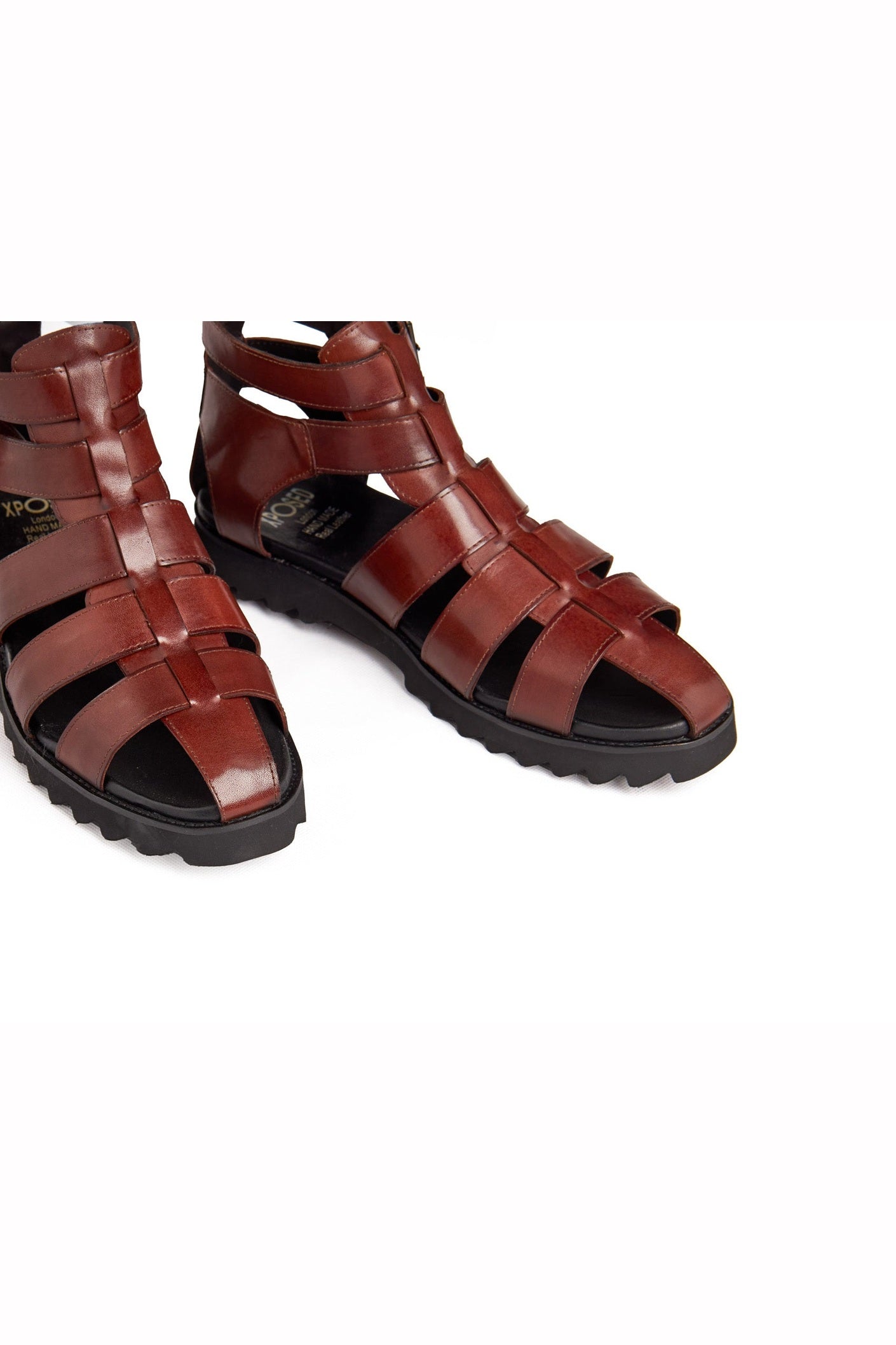 TAN STRAP SANDALS XPOSED London