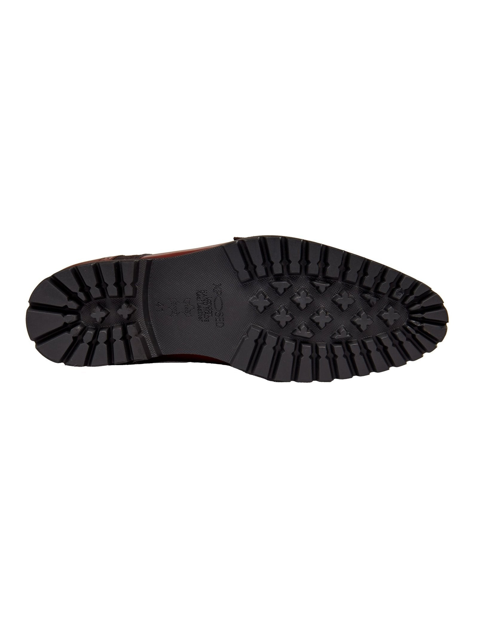 BROWN LEATHER & SUEDE DOUBLE MONK SHOES