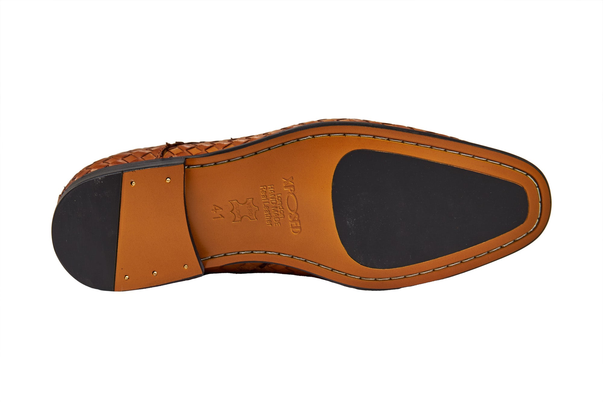 TAN WOVEN LEATHER CHUKKA BOOTS