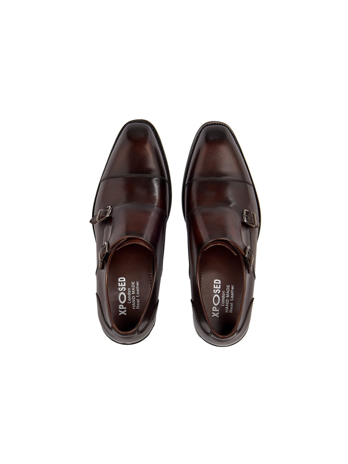 BROWN DOUBLE MONK SHOES